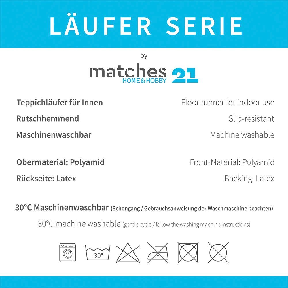 HOME Küchenläufer matches21 rechteckig, Höhe: 3 Gr., HOBBY, & Läufer Perser Ornamente 5 mm blau