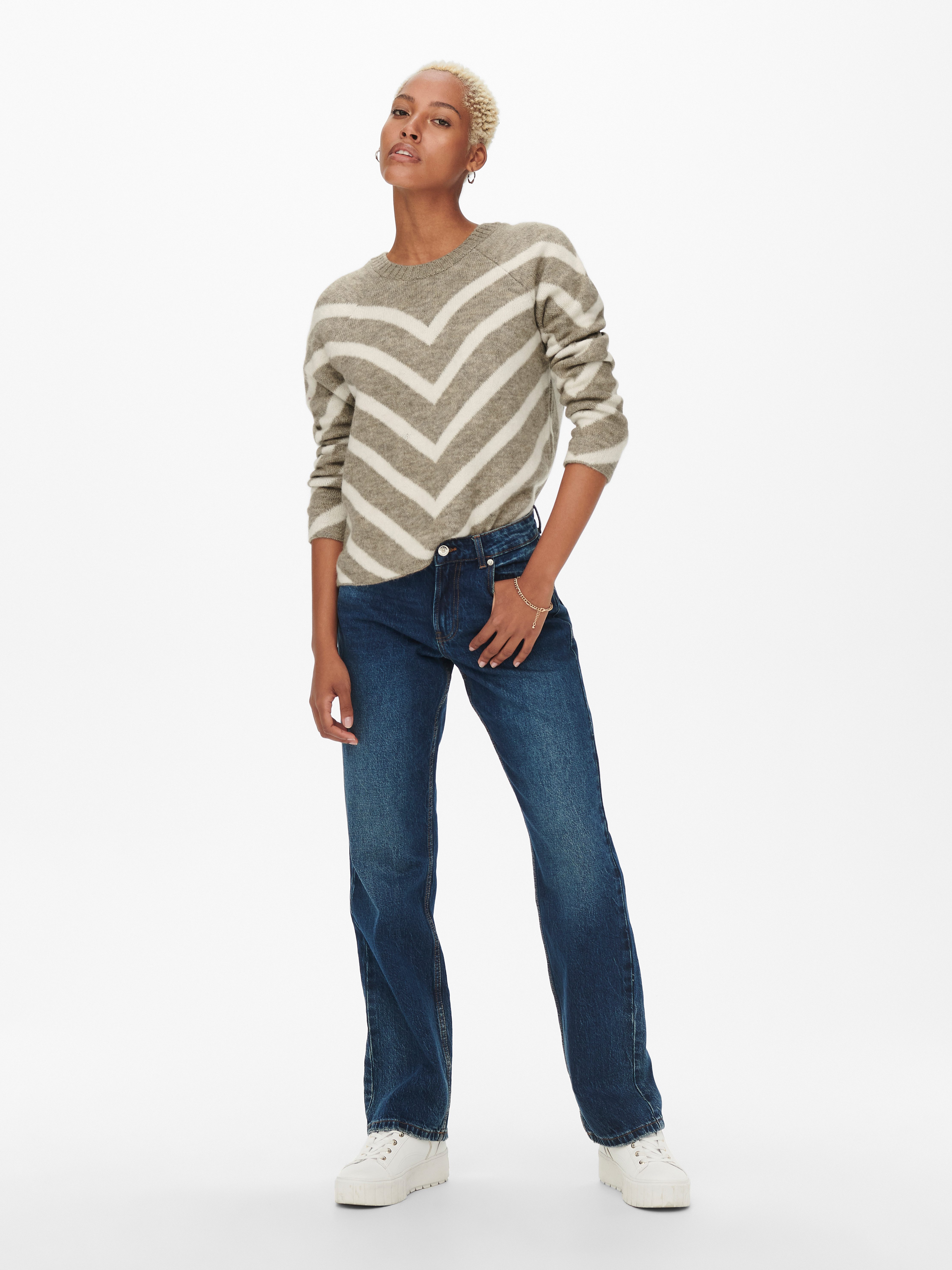 ONLY Strickpullover ONLELIZA L/S PULLOVER KNT NOOS Kunstfaser, regular fit