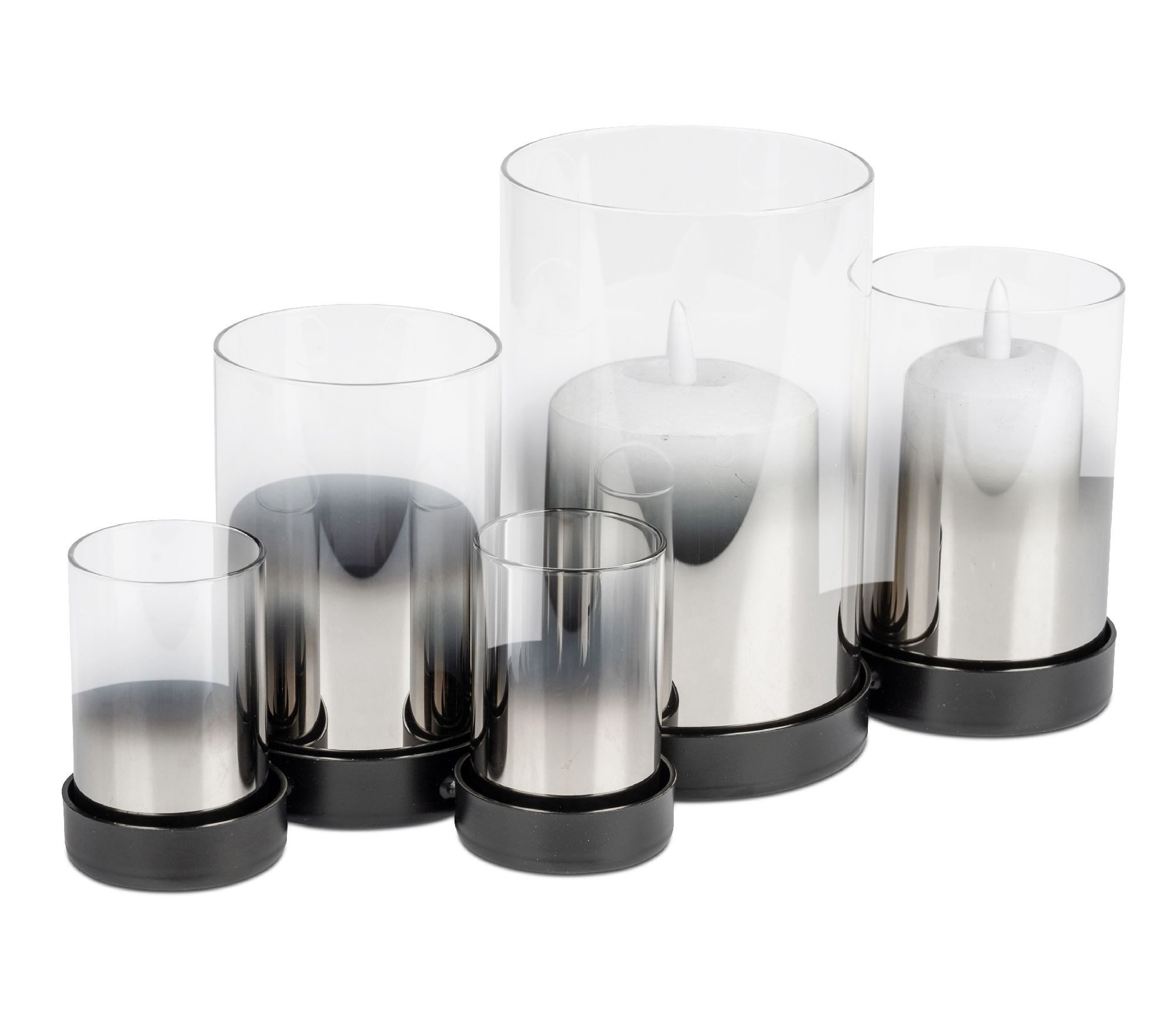 formano Kerzenhalter Rauchglas, Farbe: Schwarz, Motiv: Rauchglas günstig online kaufen