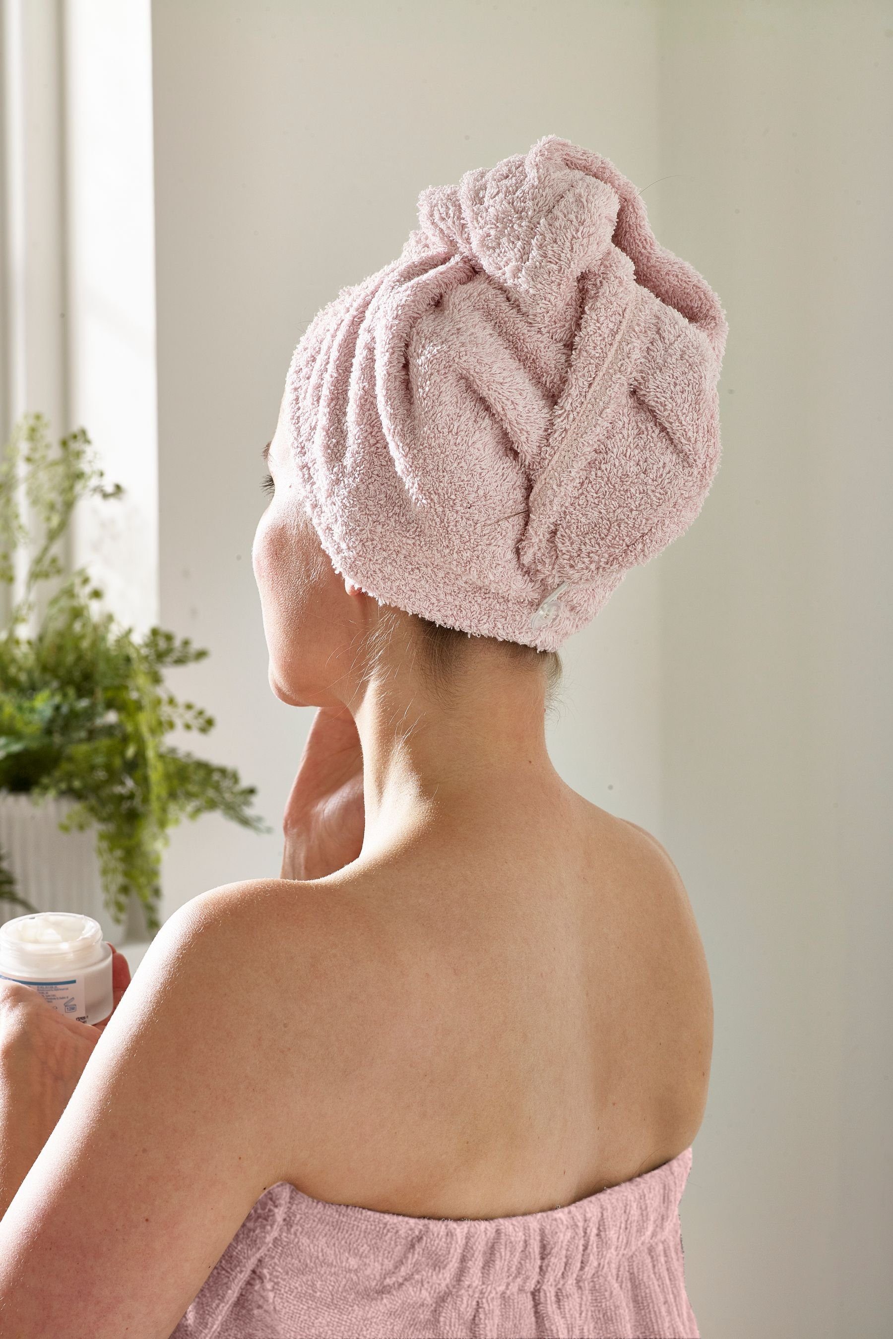 Next Handtücher Frottee-Turban (1-St) Just ägyptische Baumwolle, Pink Superweicher