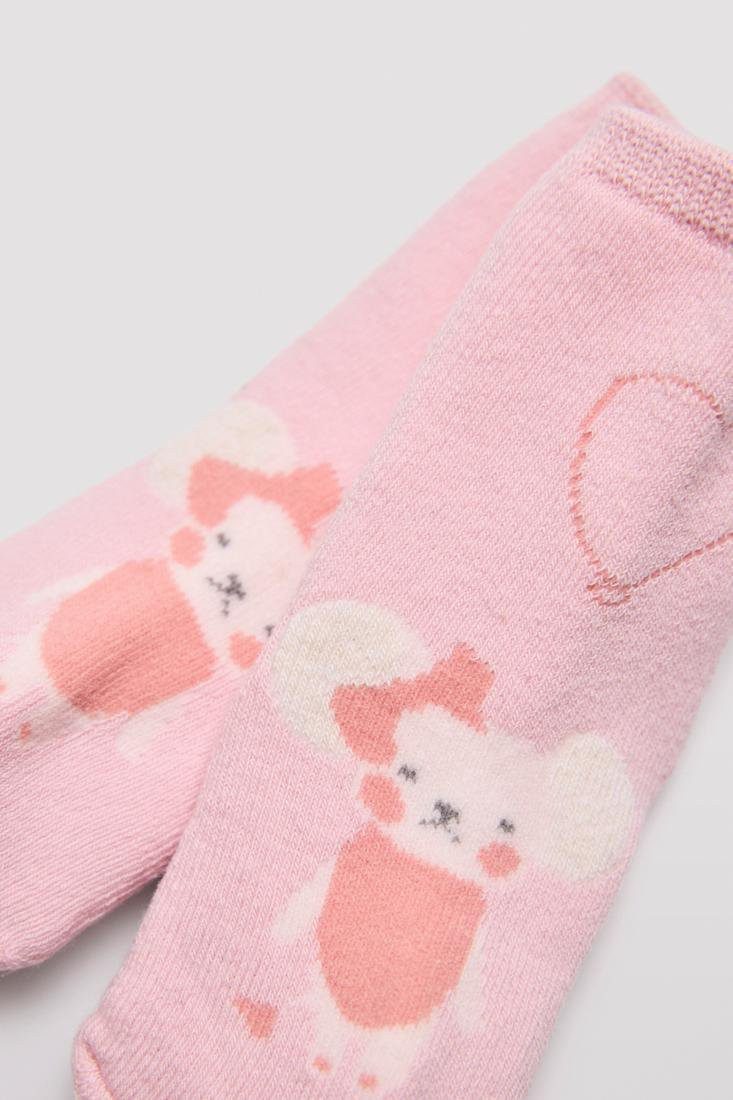 YSABEL MORA Thermosocken Ysabel Mora 2er Pack Baby Thermo Strümpfe Socken Maus rosa (2-Paar)