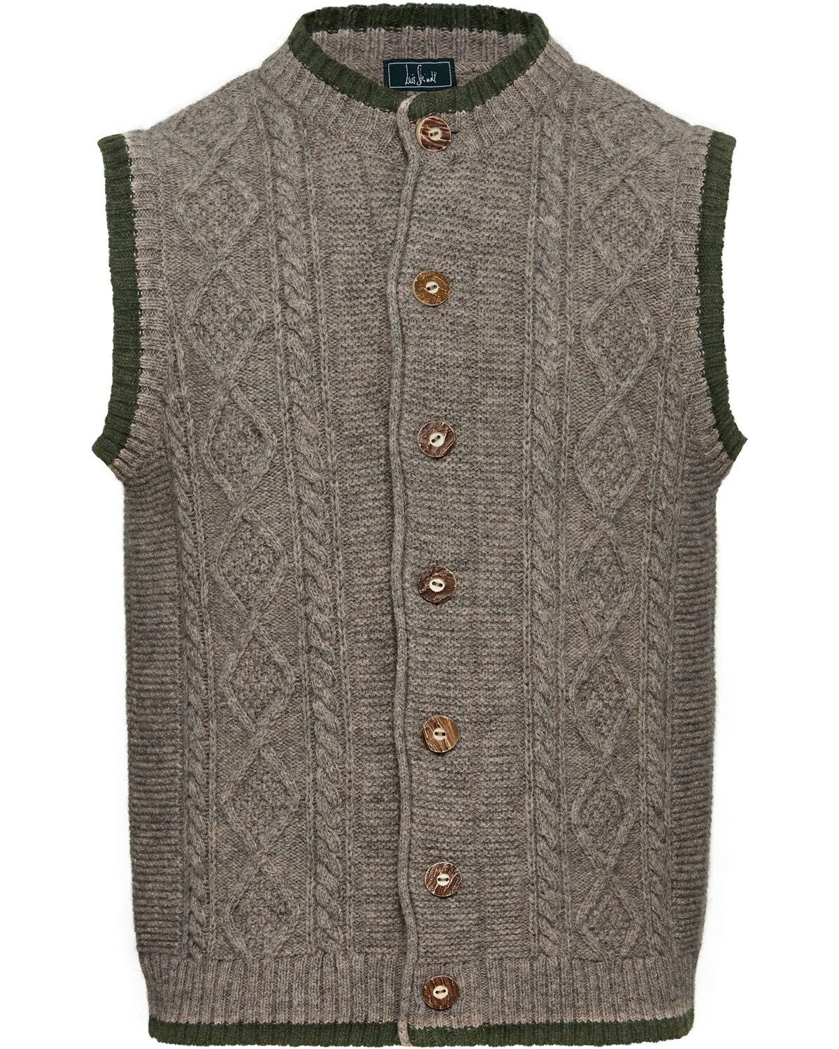 Luis Steindl Strickweste Zopf-Strickweste