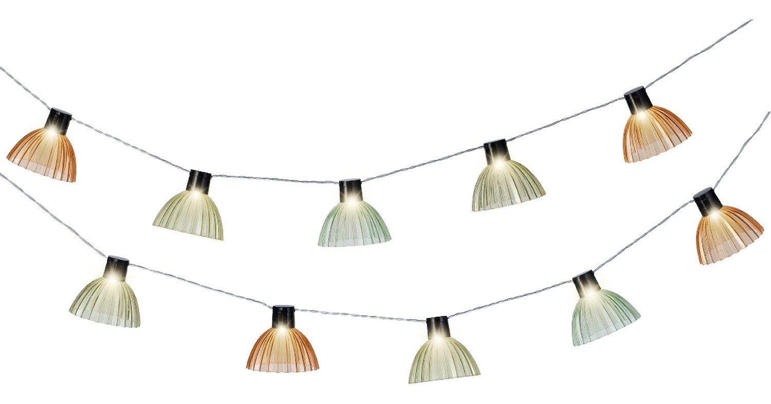 Kaemingk LED-Lichterkette KELLY, 4,5 Meter, Mehrfarbig, Kunststoff, 10-flammig, Dauerbetrieb, solarbetrieben