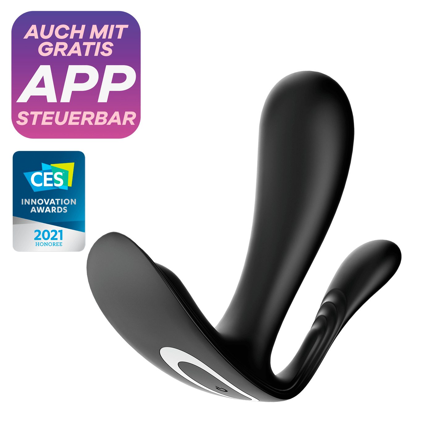 Vibrator, mit schwarz App', Satisfyer Connect APP Secret+ 'Top Klitoris-Stimulator Bluetooth 11cm, Satisfyer
