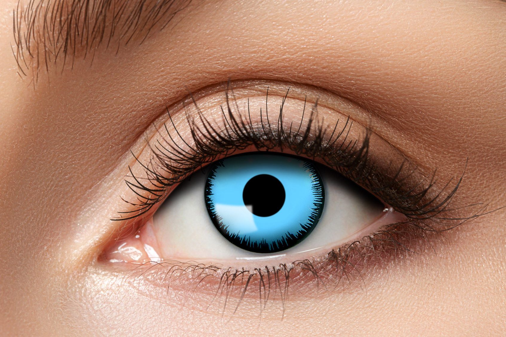 Eyecatcher Motivlinsen Kontaktlinsen 3-Monats Linsen Farblinsen Vampir Blau ohne Stärke