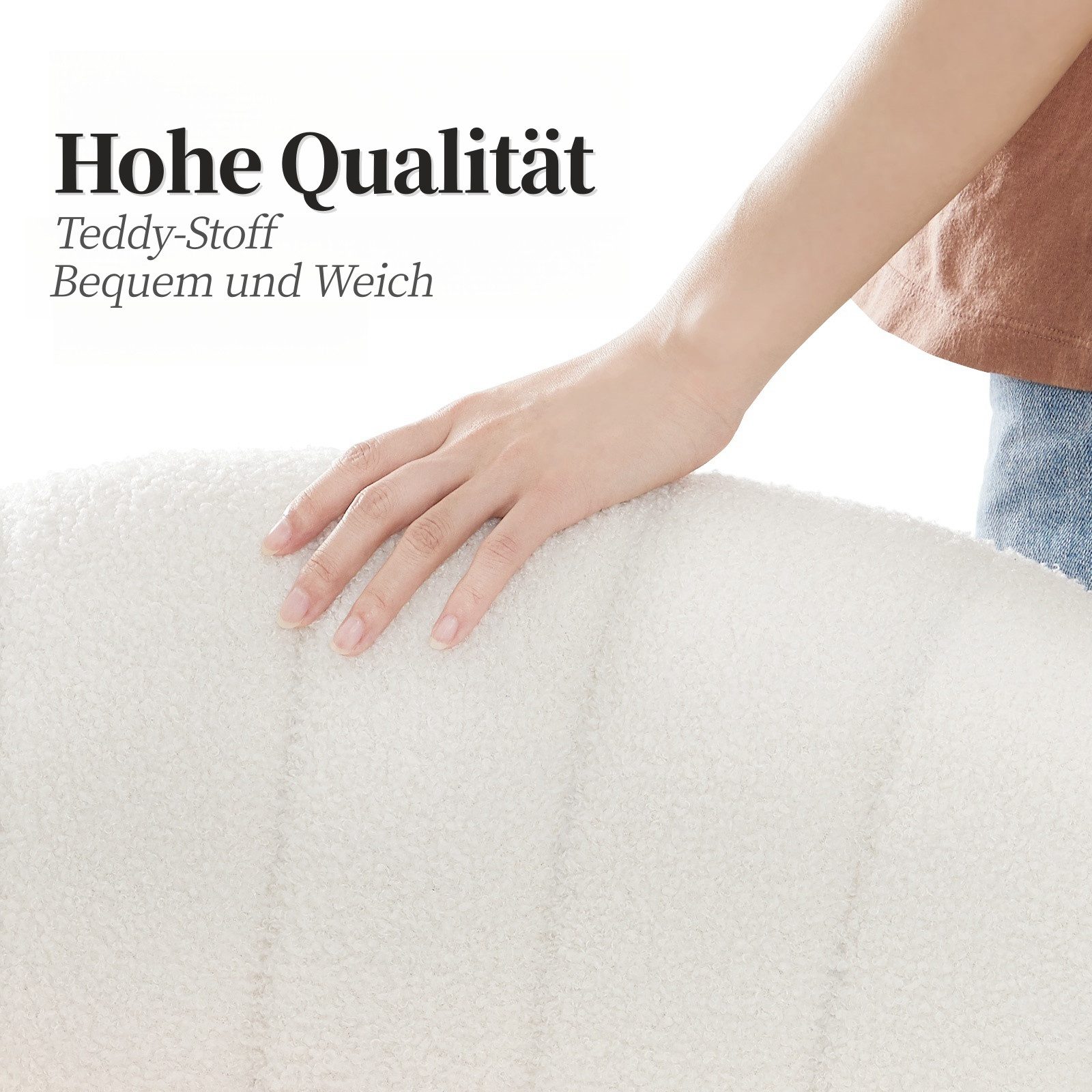 Intimate WM Heart Bürostuhl ohne Armlehne, Ergonomisch Schreibtischstuhl mit Rollen, Höhenverstellbar Schminktisch Stuhl mit Mittlerer Rückenlehne – Bild 5 von 5