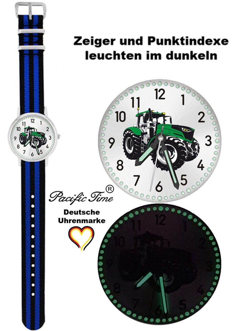 Versand Pacific - Wechselarmband, grün Design blau Traktor Gratis Quarzuhr Mix Kinder Time Match Armbanduhr schwarz und