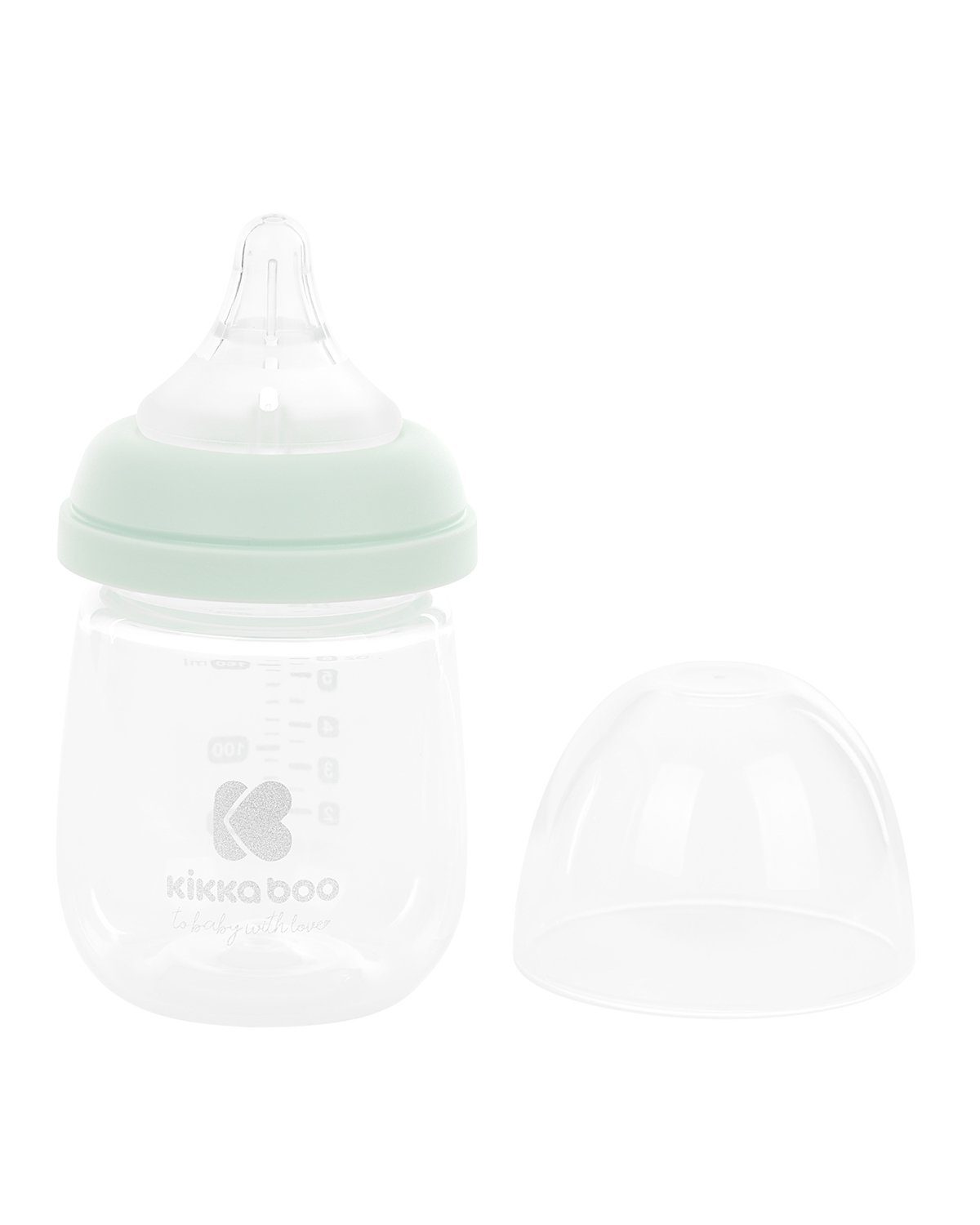 Kikkaboo Handmilchpumpe Milchpumpe manuell Elsie Gruppe ml Silikonsauger Flasche, 180 180ml, 0