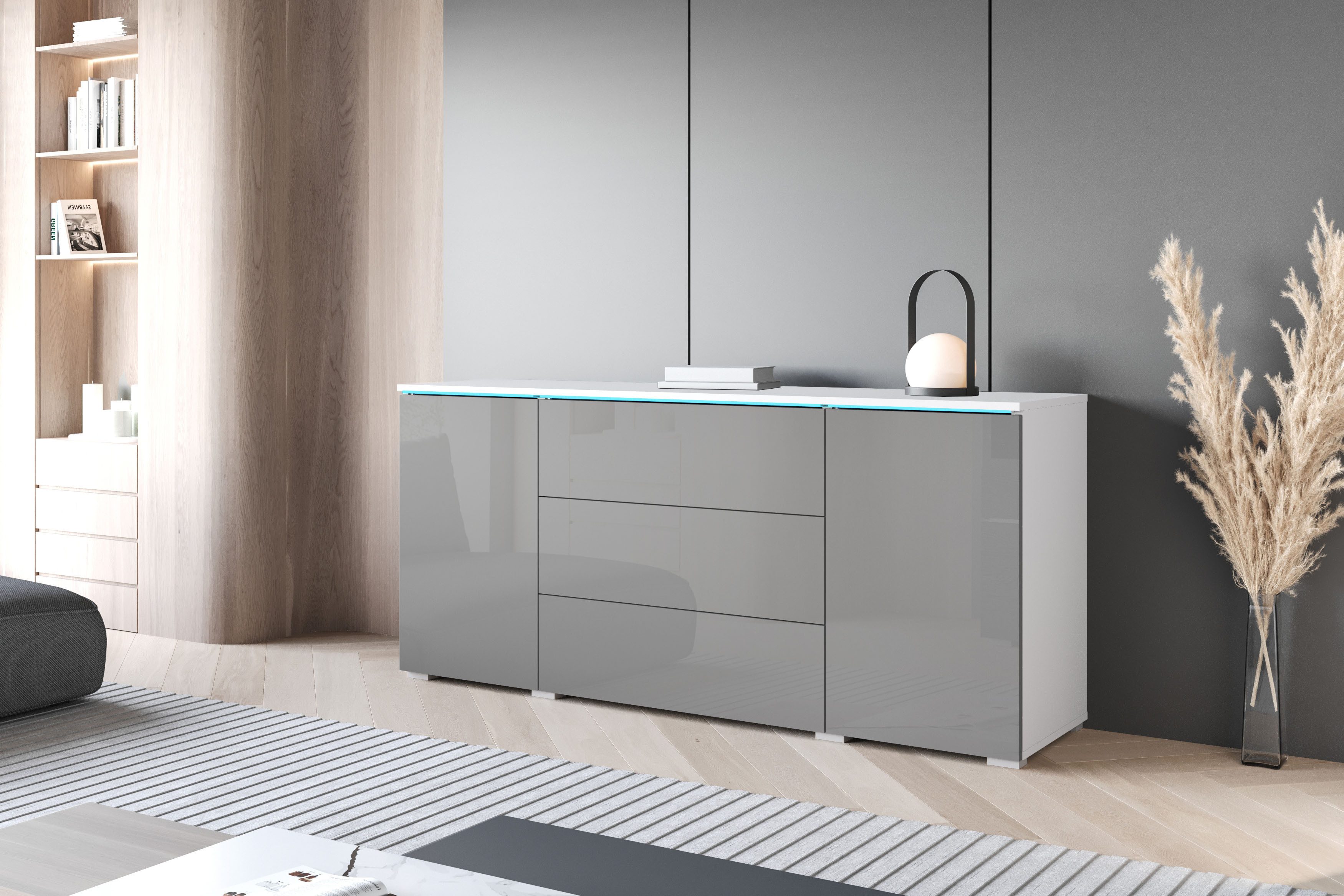 INOSIGN Sideboard VERA, grifflos, verstellbare Einlegeböden, günstig online kaufen