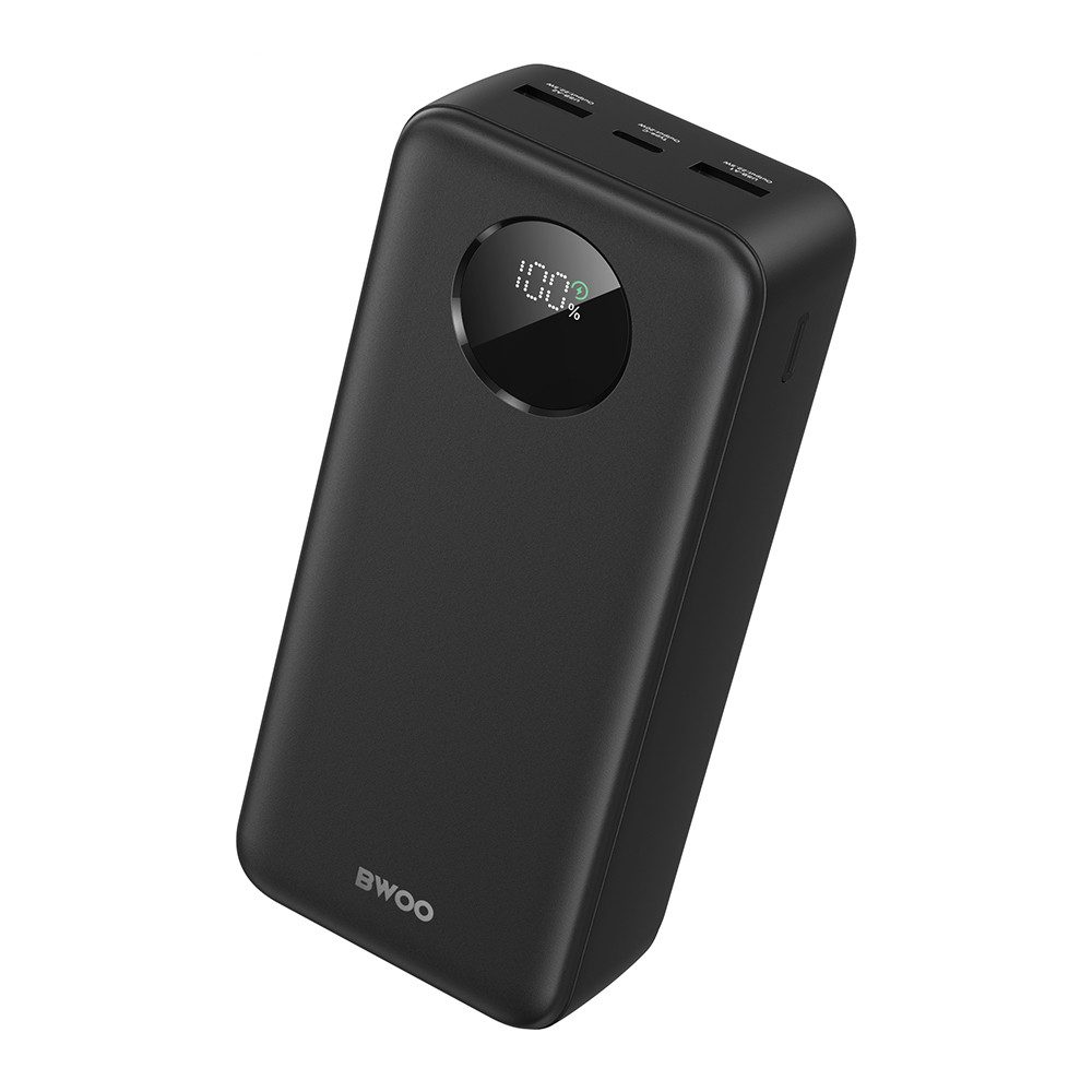 Wisam 22,5W 30000 mAh Powerbank mit LCD-Bildschirm, schwarz Powerbank