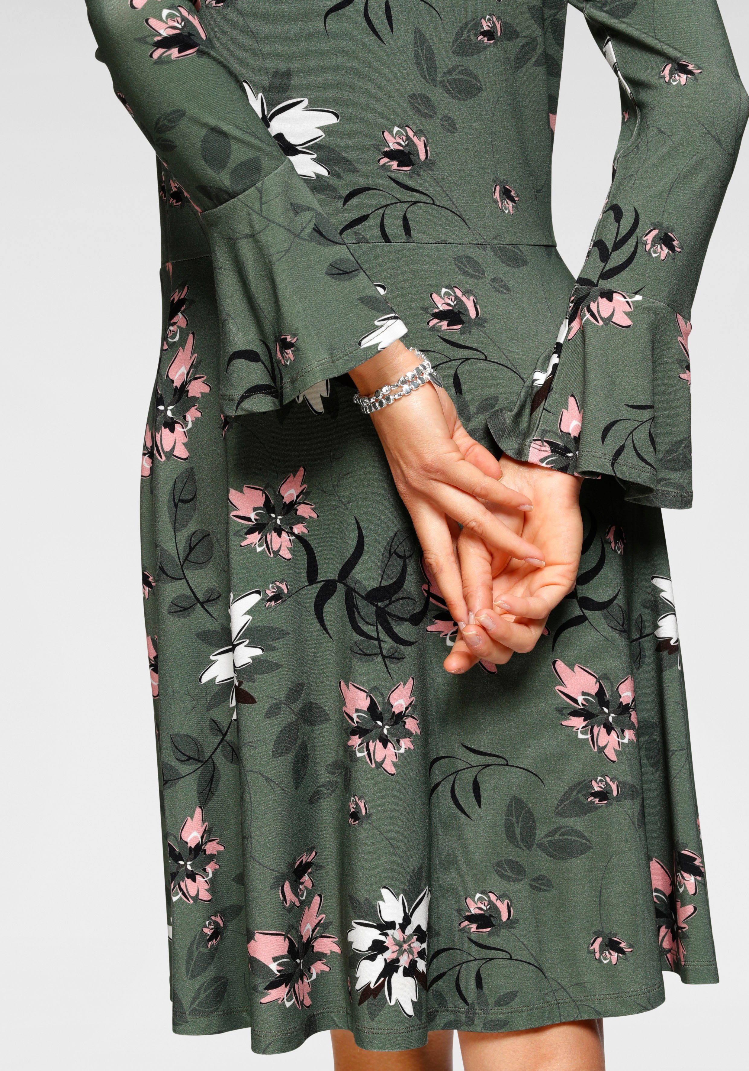 Laura Scott Jerseykleid festliche Anlässe, langes Kleid, elegant, aus Viskosemischung