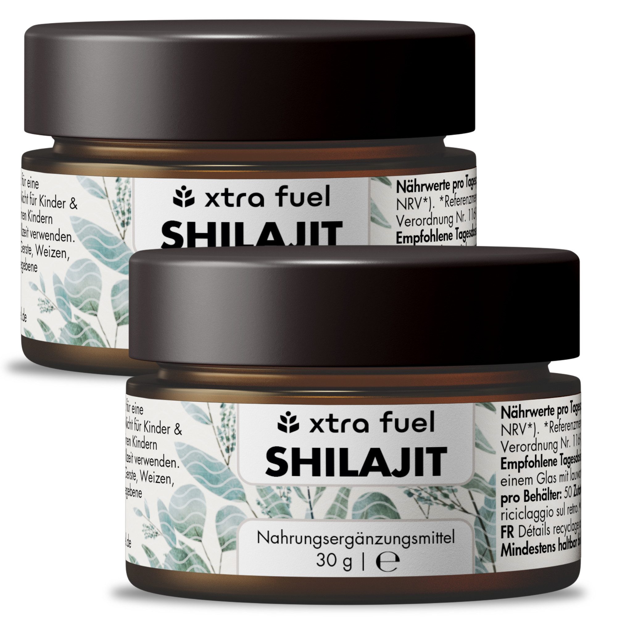 XTRA FUEL Mumijo Shilajit Harz hochdosiert, +85 Mineralien, zertifiziert, vegan Harz, 60 g