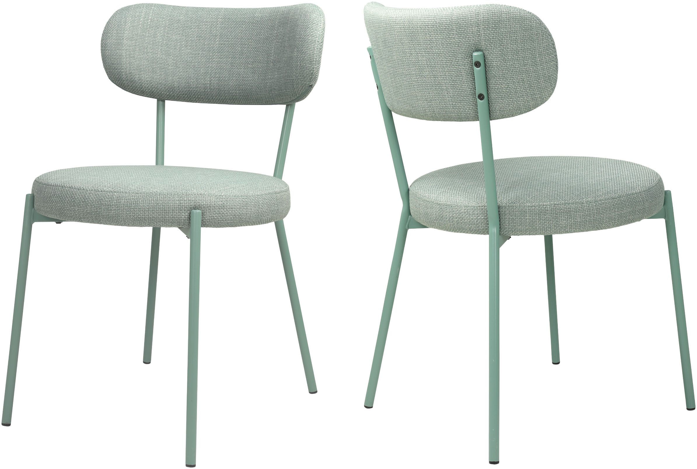 TOM TAILOR HOME 4-Fußstuhl SOFT PAD CHAIR (Set, 2 St), Esszimmerstuhl, 4-Fußgestell, mit Rückenausschnitt