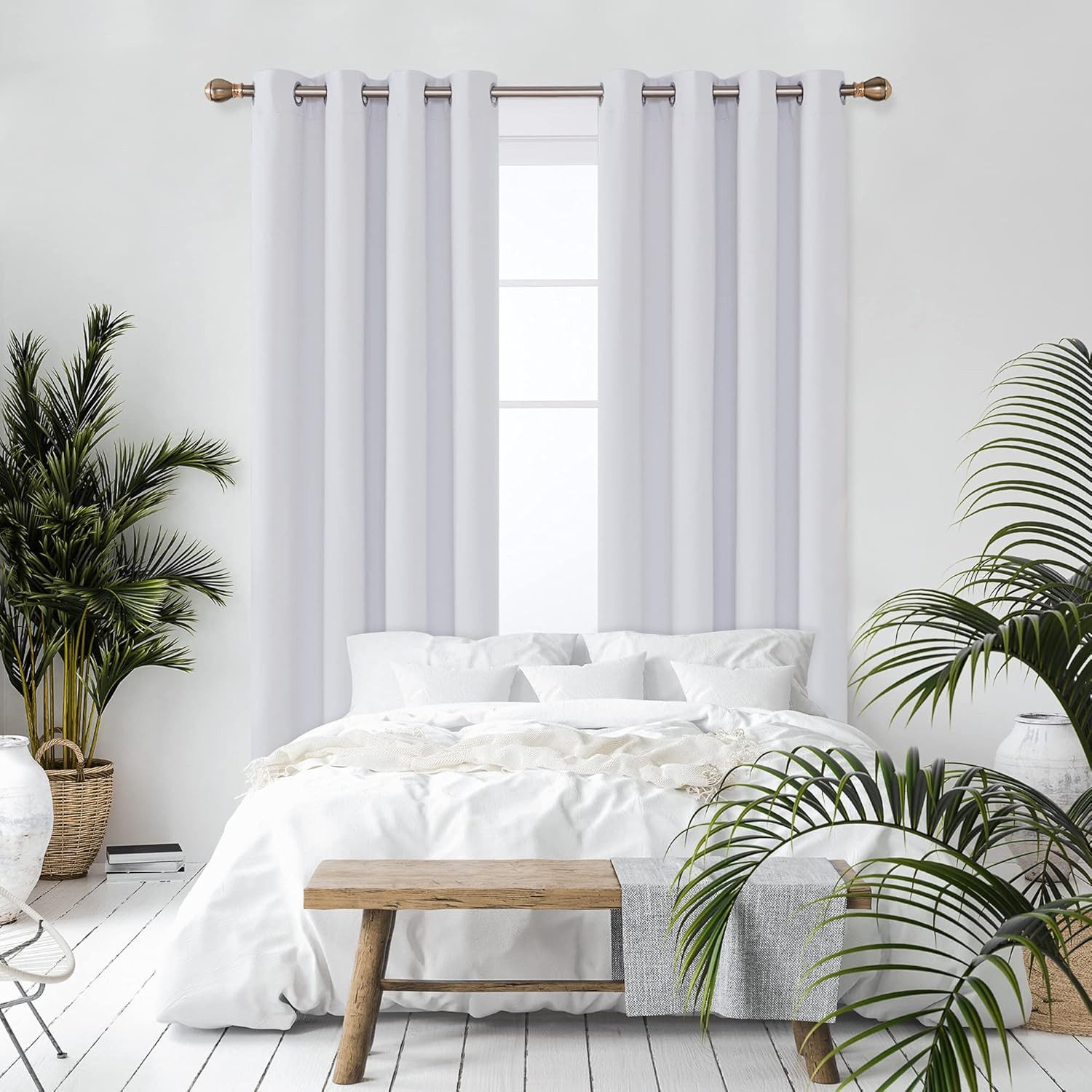 Deconovo Verdunkelungsvorhang Gardinen mit Ösen Blickdichte Vorhang Kältesc günstig online kaufen