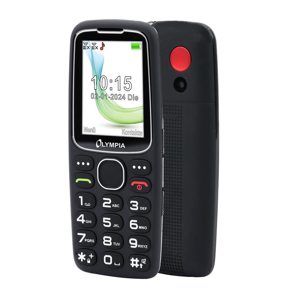OLYMPIA OFFICE Star Seniorenhandy (Großtasten, Mobiltelefon, Bluetooth, Dual-SIM, schwarz)