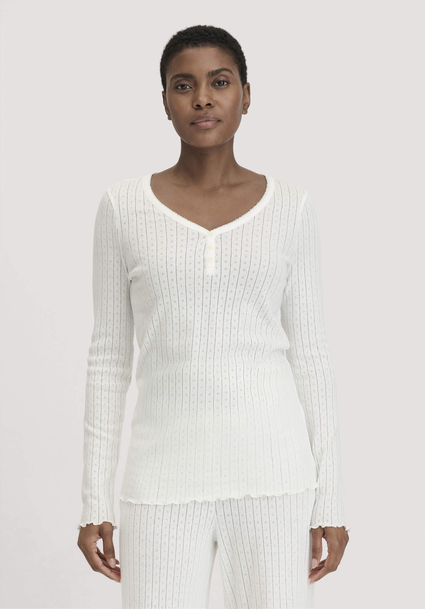 Hessnatur Pyjamaoberteil PURE COTTON aus reiner Bio-Baumwolle (1-tlg)