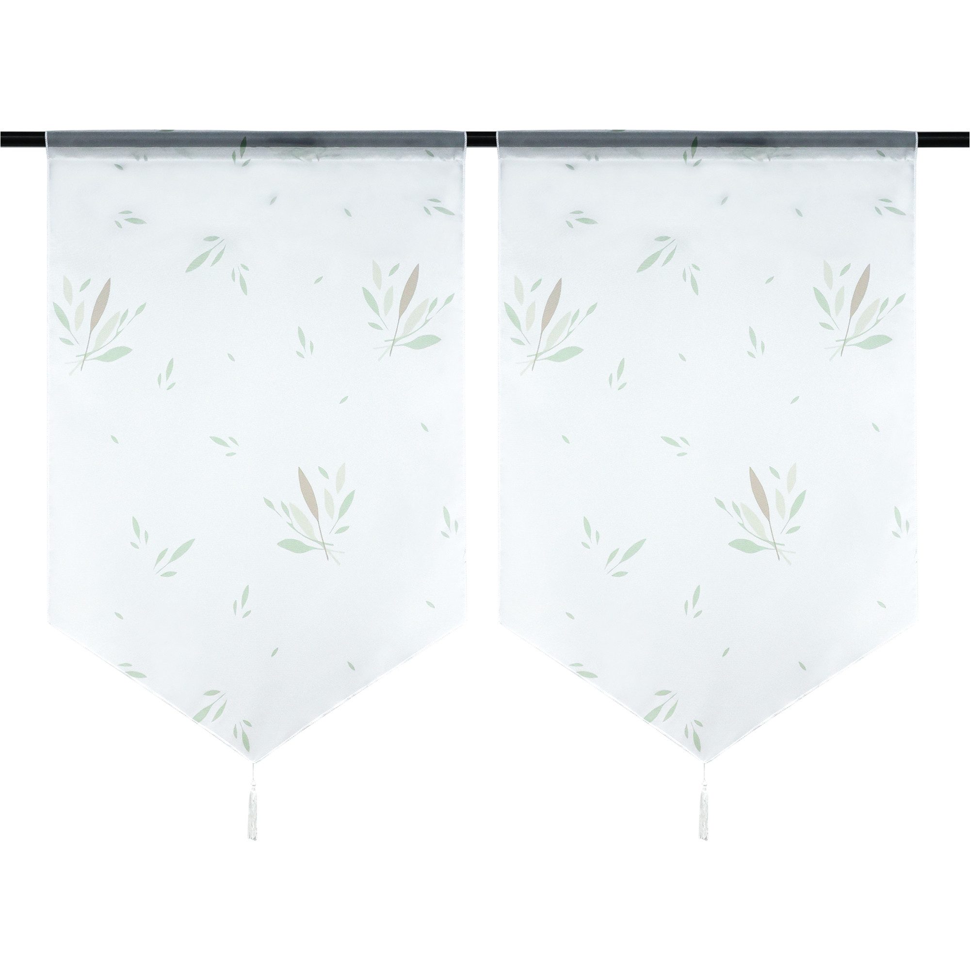 Joyswahl Scheibengardine (1 St), Stangendurchzug, transparent, Quaste Küche günstig online kaufen