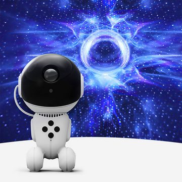 DOPWii LED Nachtlicht Roboter Galaxy Projektor Nachtlicht, Astronaut Star Projektor, für Schlafzimmer Dekoration