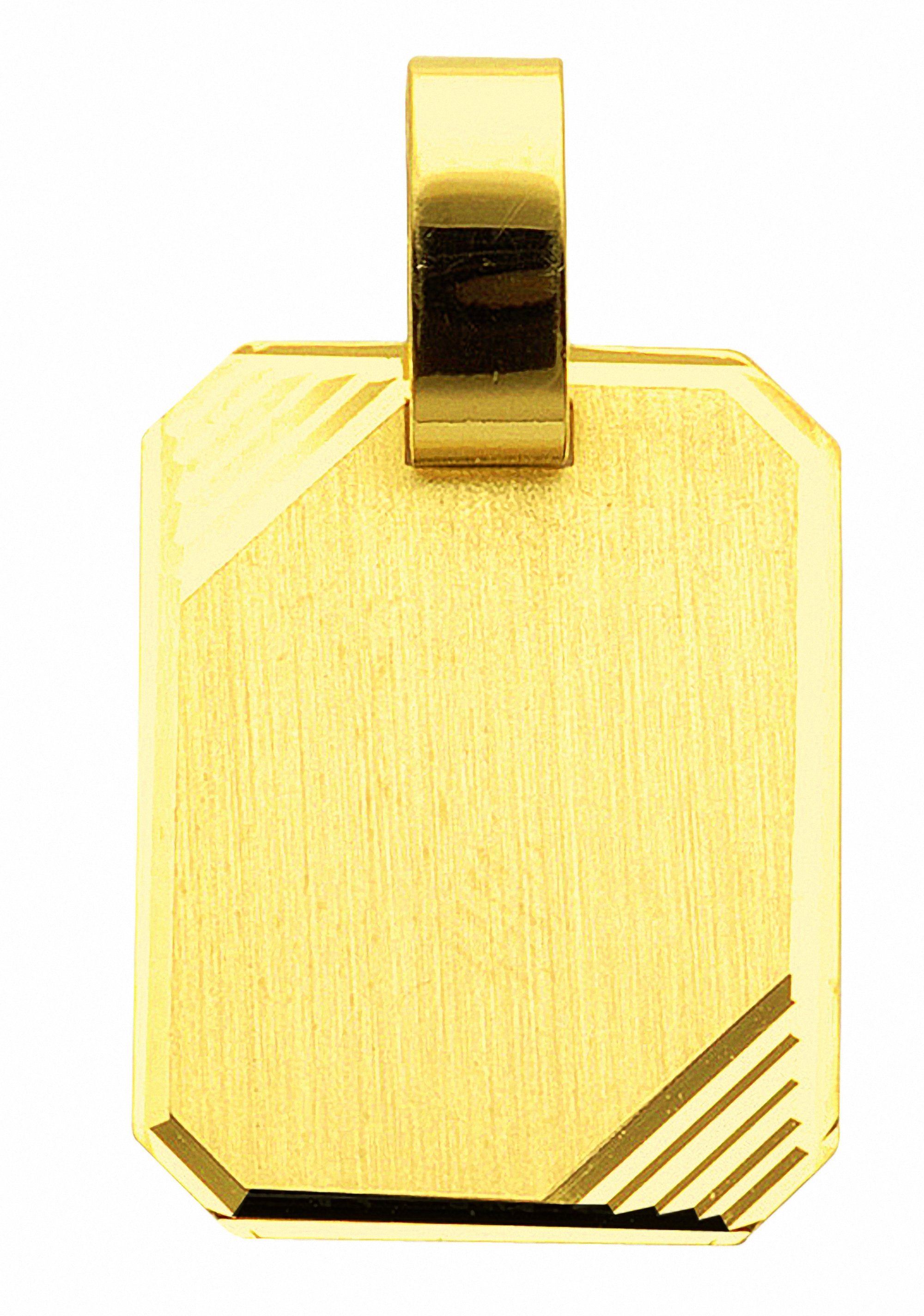 Kettenanhänger Gravurplatte 585 Gold (14K)