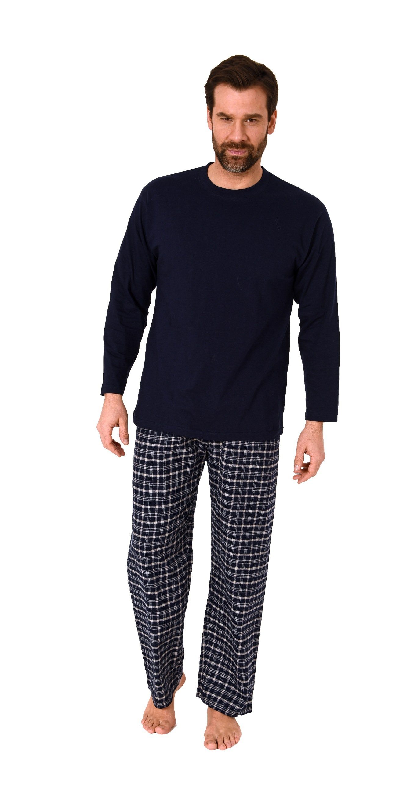 Trend by Normann Pyjama Herren Schlafanzug lang mit Flanell Hose - auch in günstig online kaufen