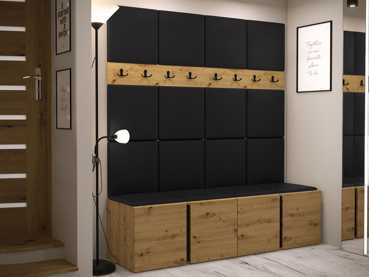 MIRJAN24 Garderoben-Set Orion V, (Komplett-Set, 2x Schuhschrank, 2x Kleider günstig online kaufen