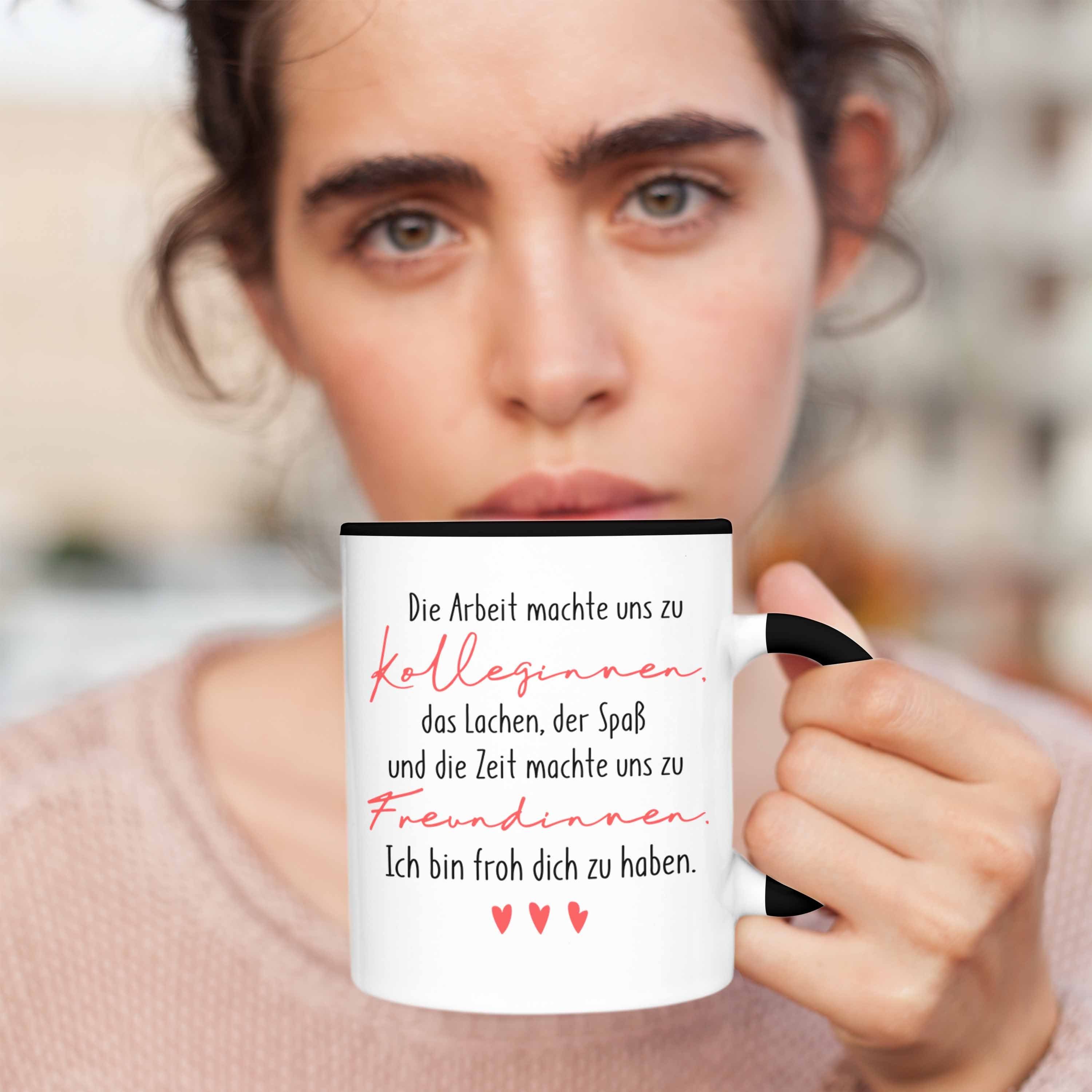 Geschenk Trendation Arbeitskollegin Beste Trendation Kollegin - Tasse Tasse Schwarz Geschenkide