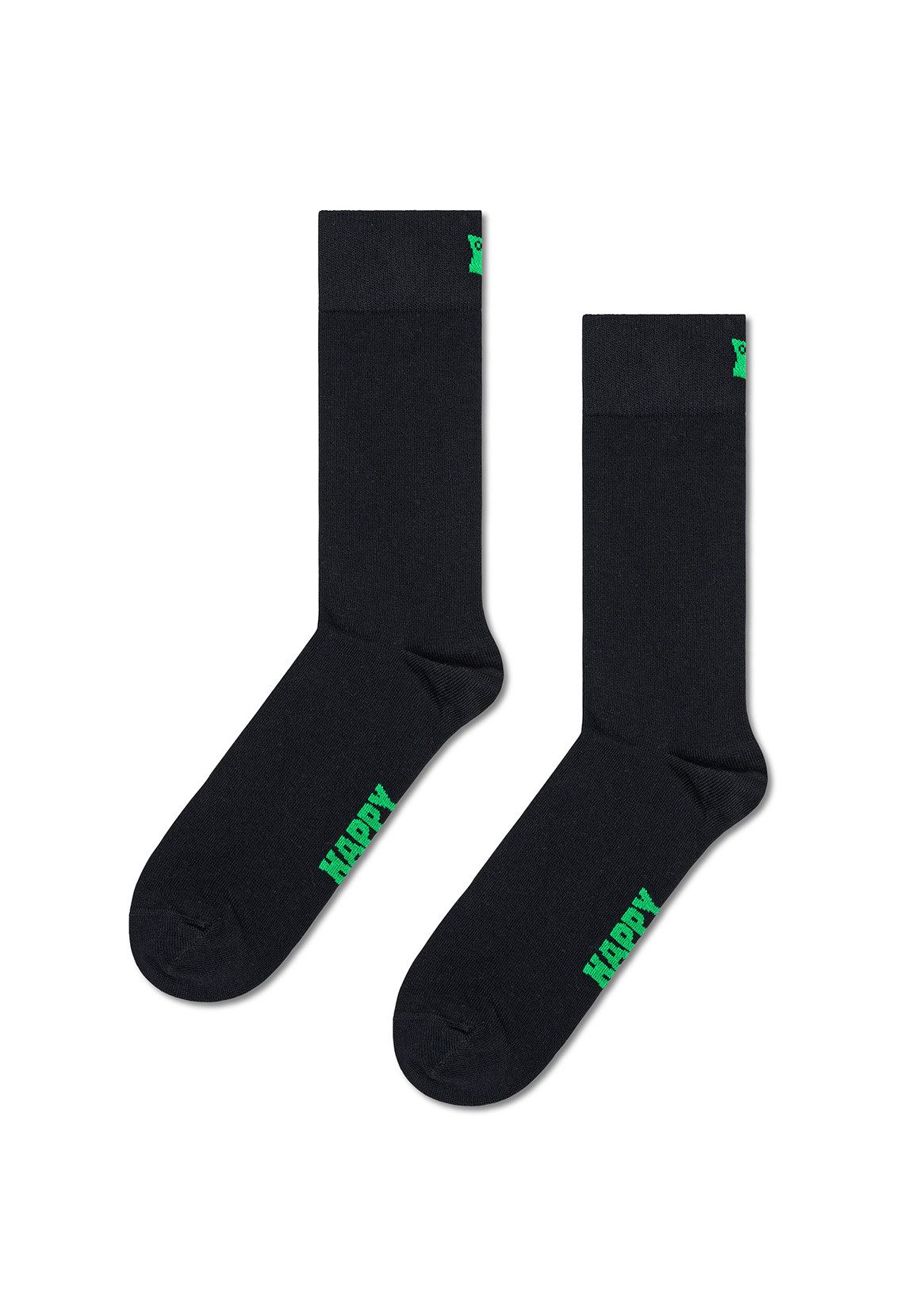 Happy Socks Freizeitsocken Happy Socks Socken SOLID SOCKS P001012 Schwarz günstig online kaufen