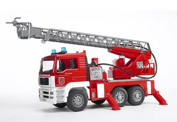 Bruder® Spielzeug-Feuerwehr MAN Feuerwehrauto mit Drehleiter und Wasserpumpe, mit Licht & Sound