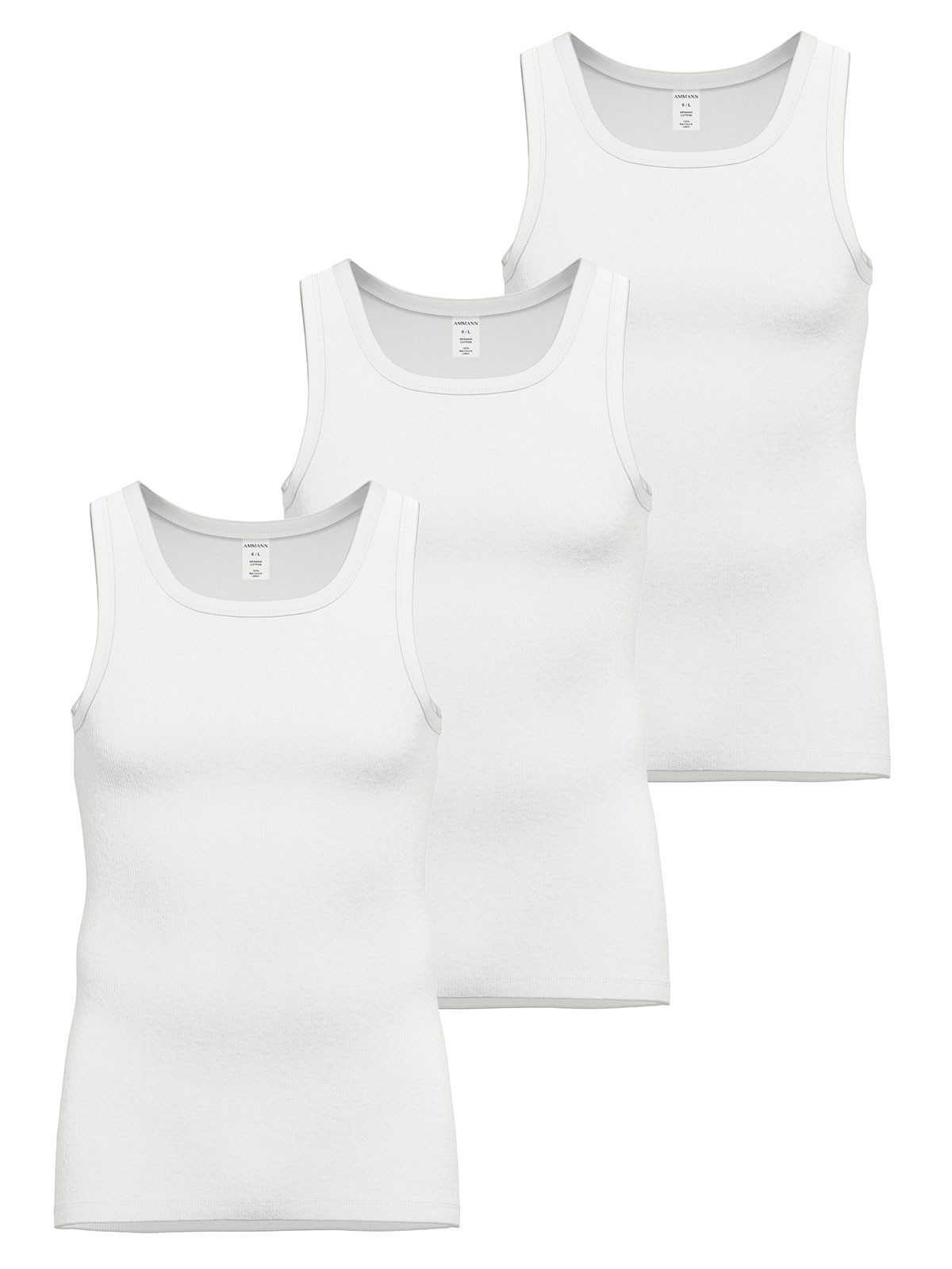 Achselhemd 3er Pack Unterhemd Day Classic / Doppelripp Exquis