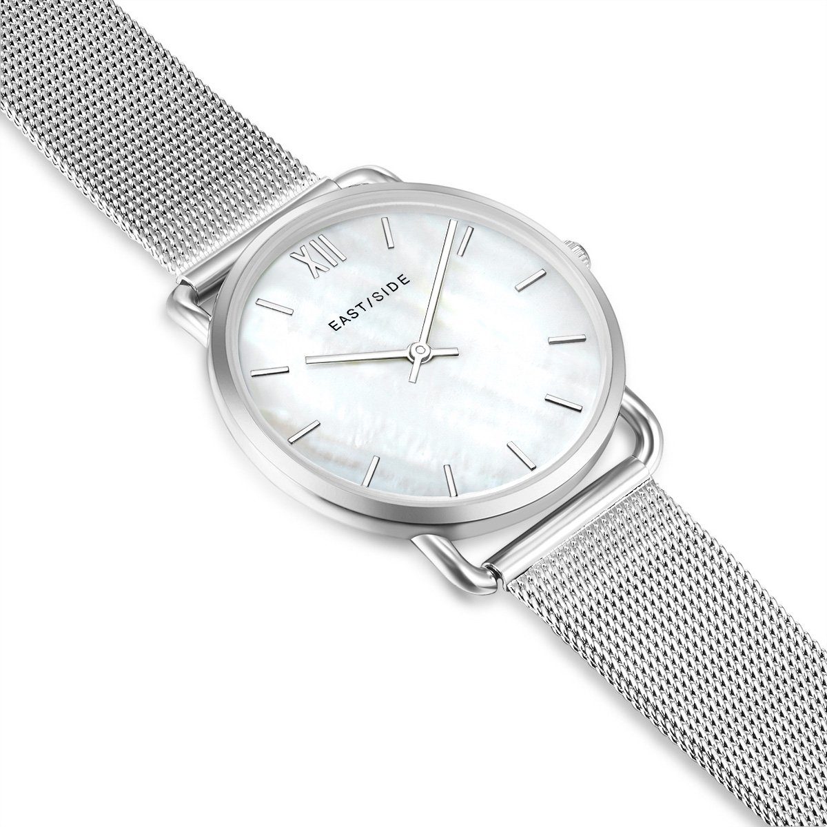 Eastside Quarzuhr Pearl Moon silber, mit Perlmutt