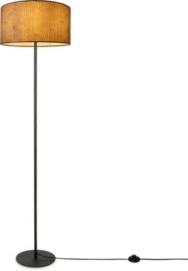 Paco Home Stehlampe Luca Pillar, ohne Leuchtmittel, Mit Stoffschirm Stehlampe Wohnzimmer Leselampe Modern Vintage E27