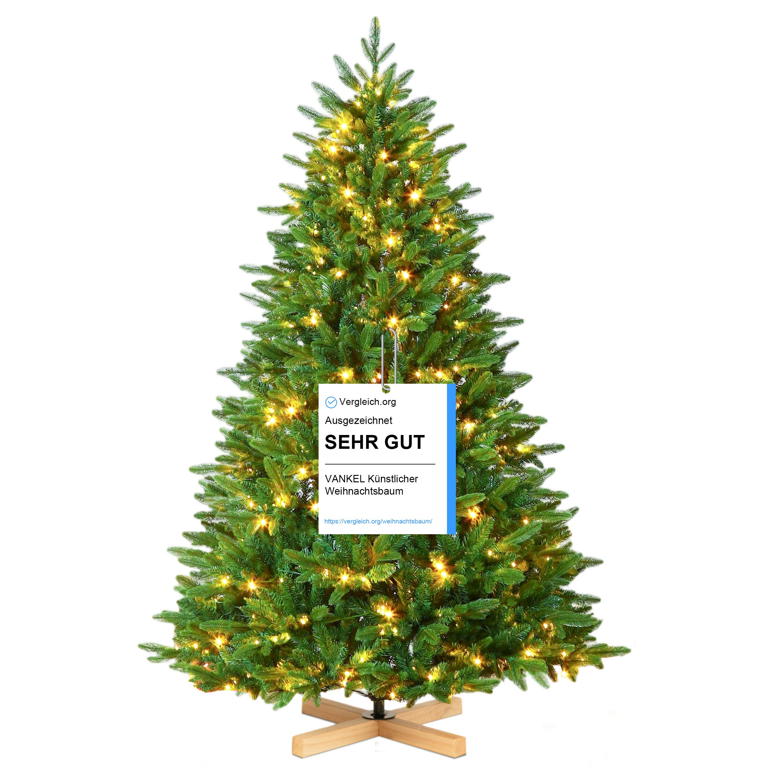 Vankel Künstlicher Weihnachtsbaum tannenbaum mit beleuchtung schmuck mit li günstig online kaufen