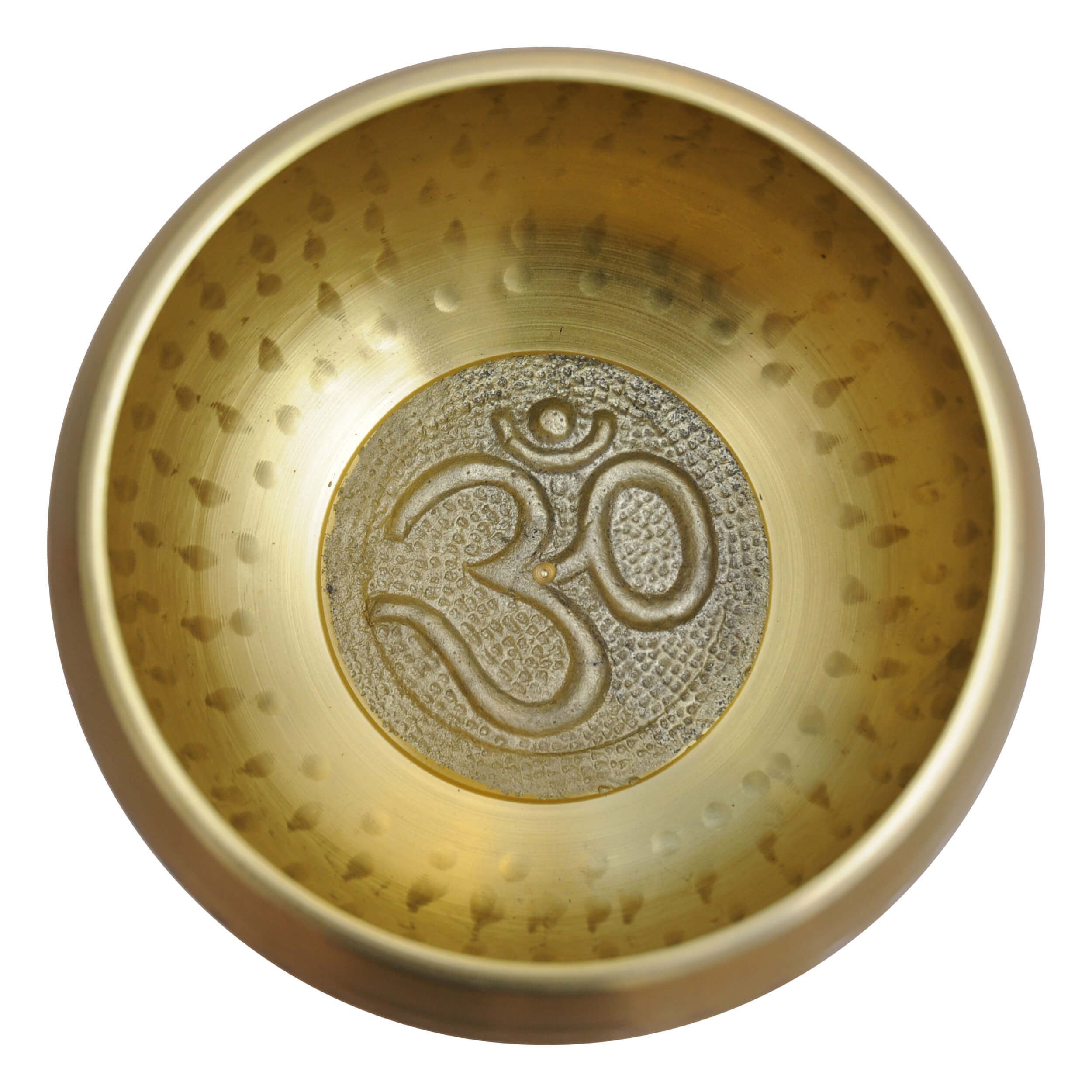 Yogishop Klangschalen Klangschale „OM“, Ø 13 cm,Standard, 1-St., Standard, Wohlklingende Metallklangschale.