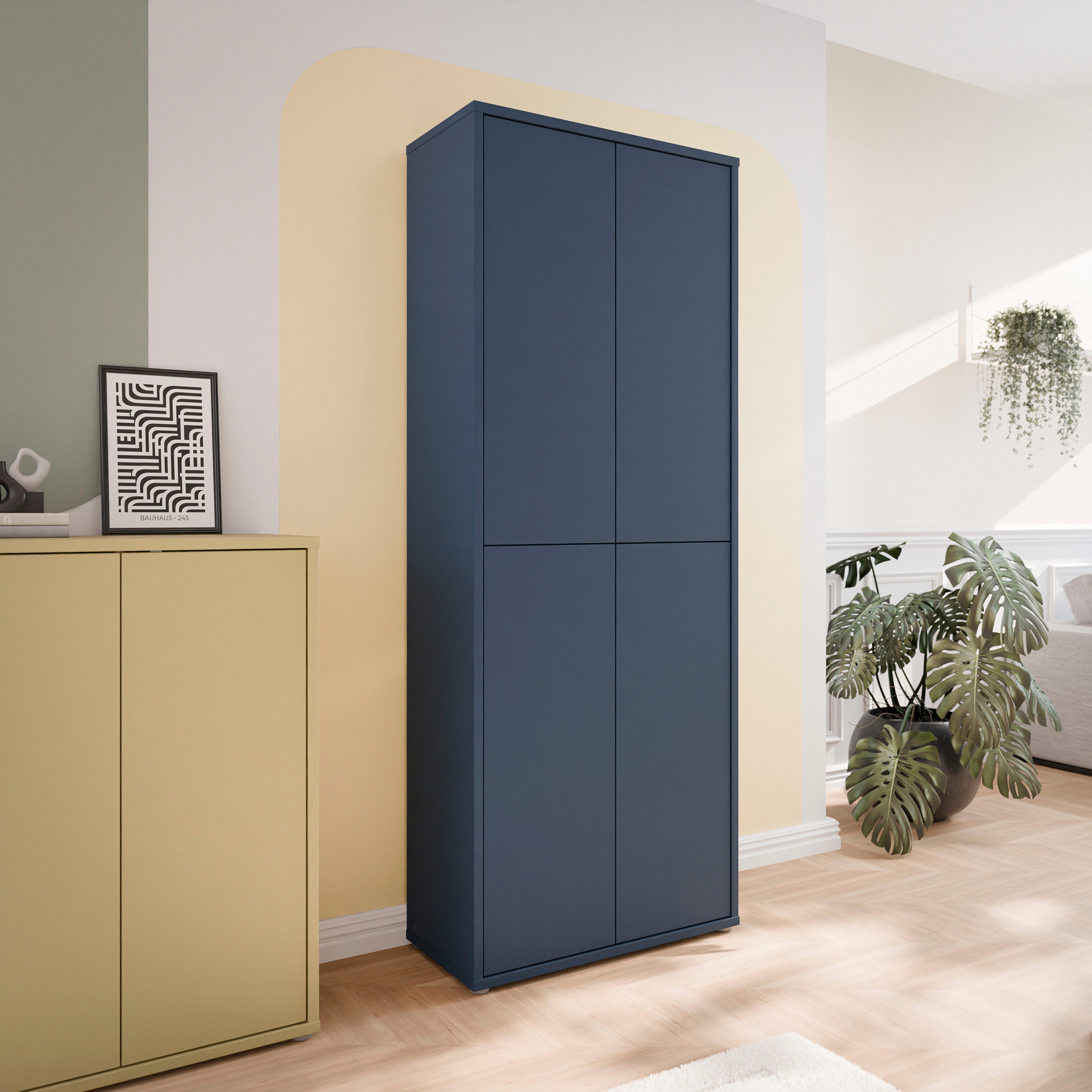 FORTE Schuhschrank Alice Springs, Schuhschrank, Höhe 191,9 cm, 4 Türen, viel Platz (B/H/T 74,5/191,9/34,9 cm) Stauraumschrank, Mehrzweckschrank, Breite 74,5 cm, mit 8 Böden