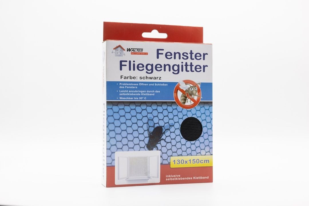 laro Fliegengitter-Gewebe Fenster Fliegengitter Insektenschutz schwarz 4 bis 96 stk 130x150cm, (4-St)