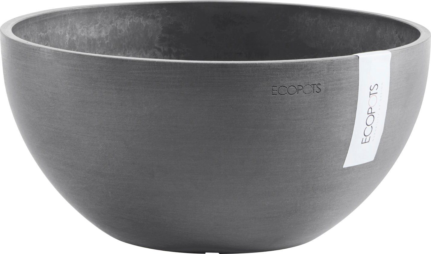 Blumentopf BRUSSELS BxTxH: 35x35x16,5 ECOPOTS cm Grey,