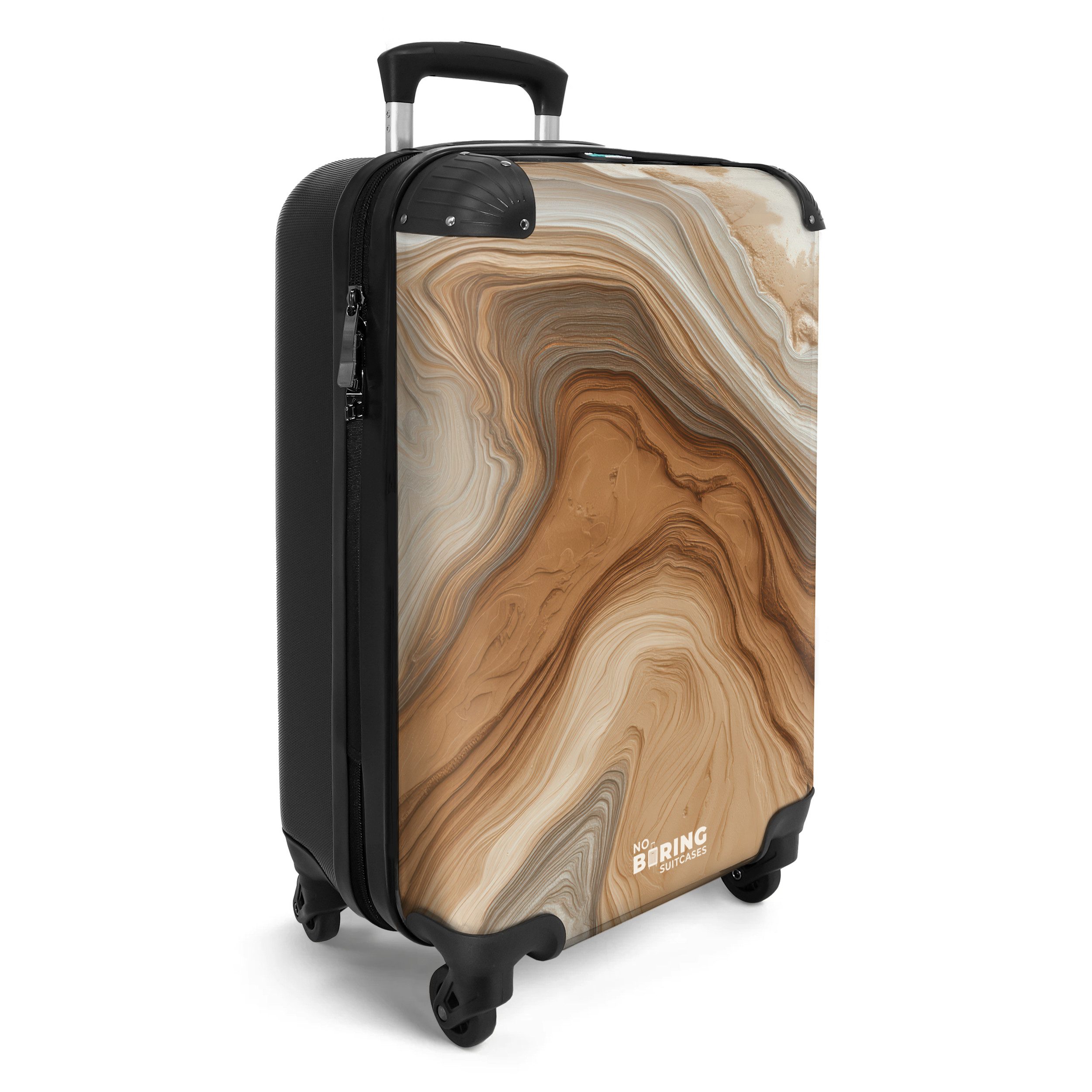 NoBoringSuitcases.com© Hartschalen-Trolley Erdige Marmortextur in Brauntöne günstig online kaufen