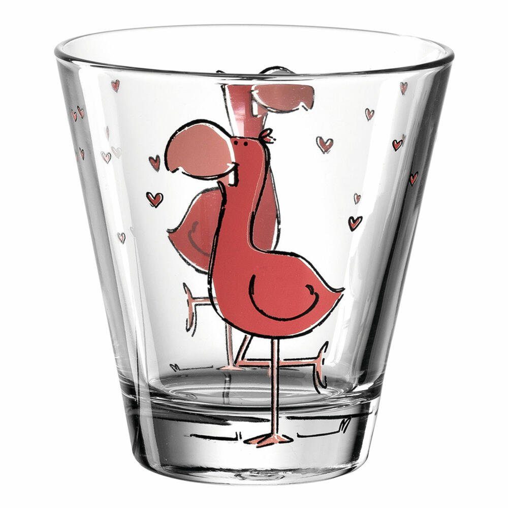 LEONARDO Kinderbecher BAMBINI Flamingo 120 ml, Glas