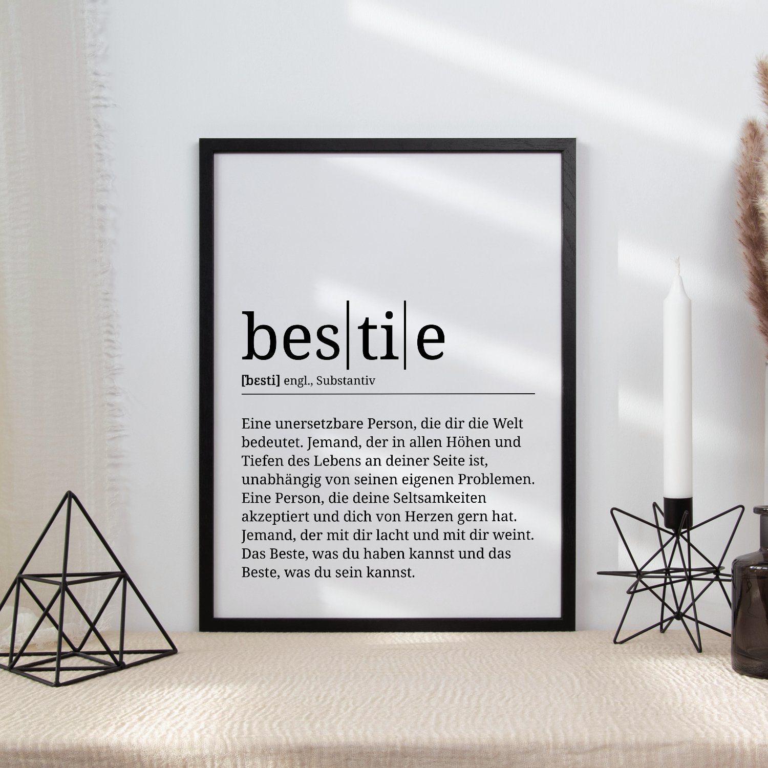 Tigerlino Poster Bestie Definition Beste Freundin Geschenk Freundinnen – Bild 3 von 4