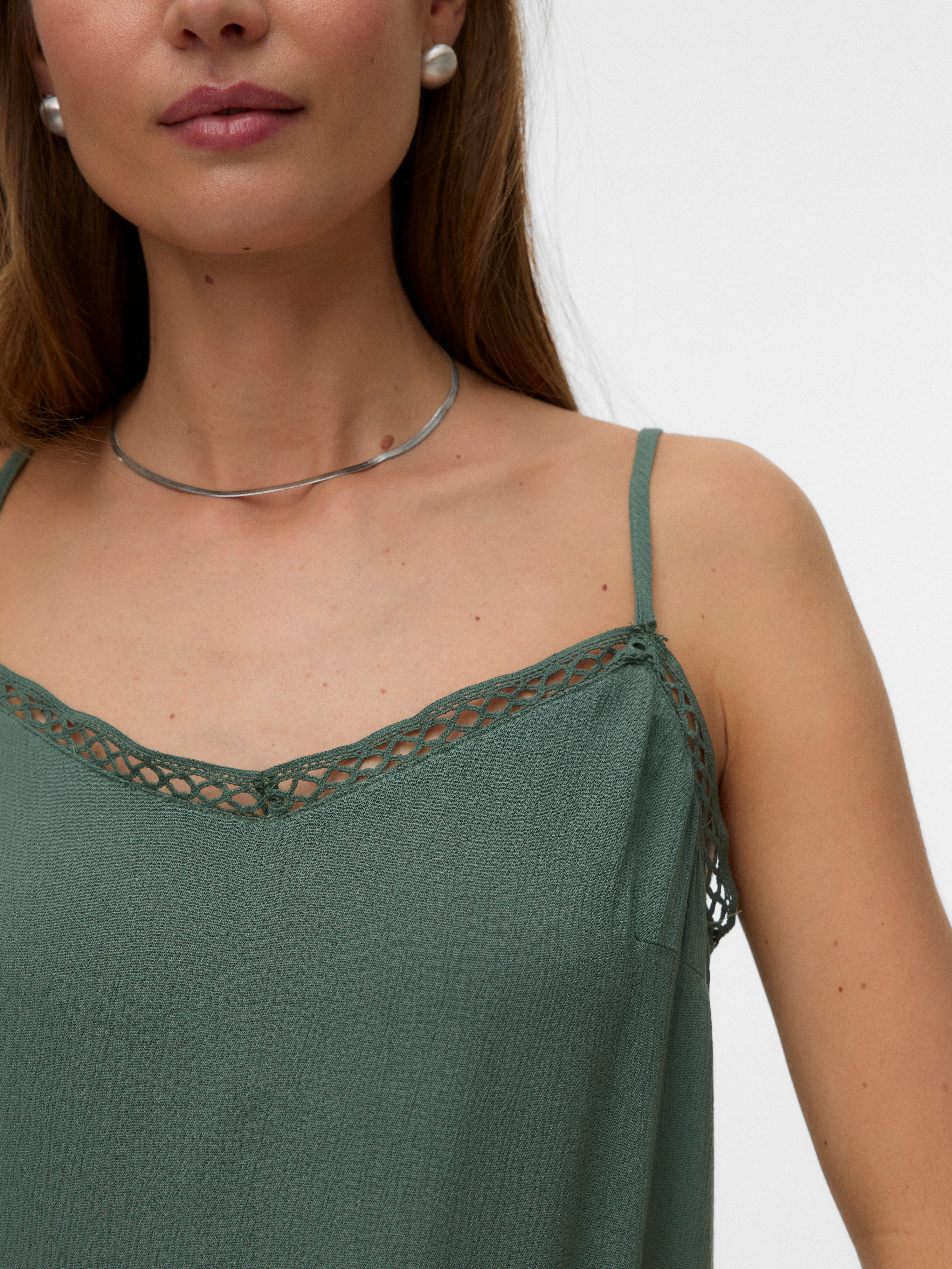 Vero Moda Spaghettitop VMMENNY LACE SINGLET WVN GA Viskose, regular fit