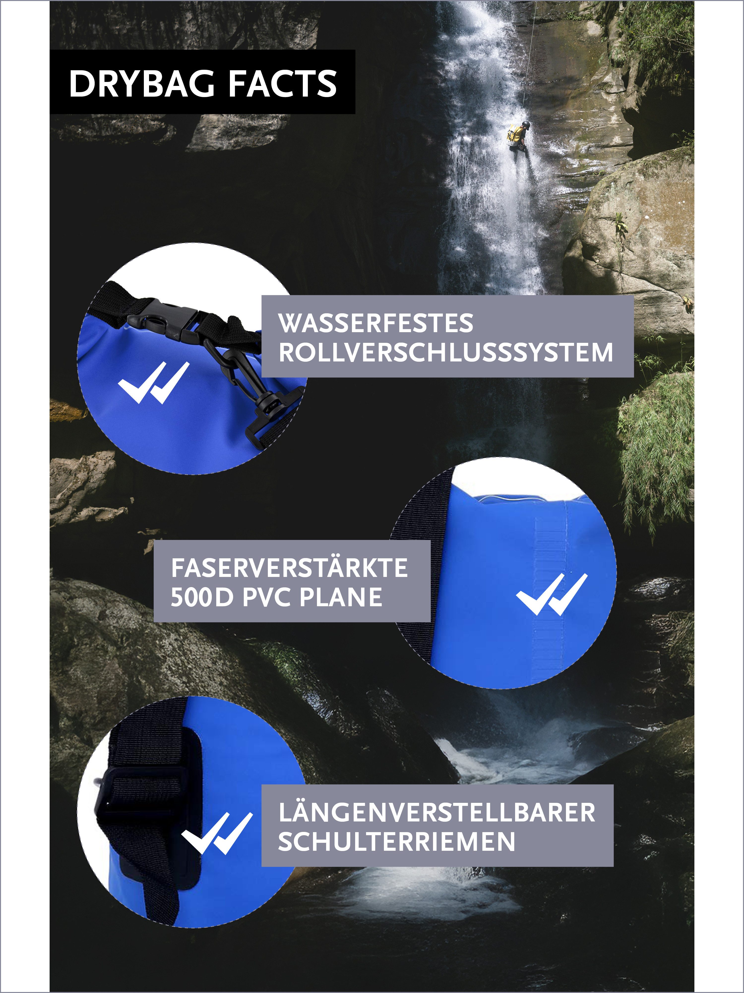 DonDon Drybag Beutel Trockentasche Trockenbeutel (1-tlg), wasserdichter outdoor Drybag