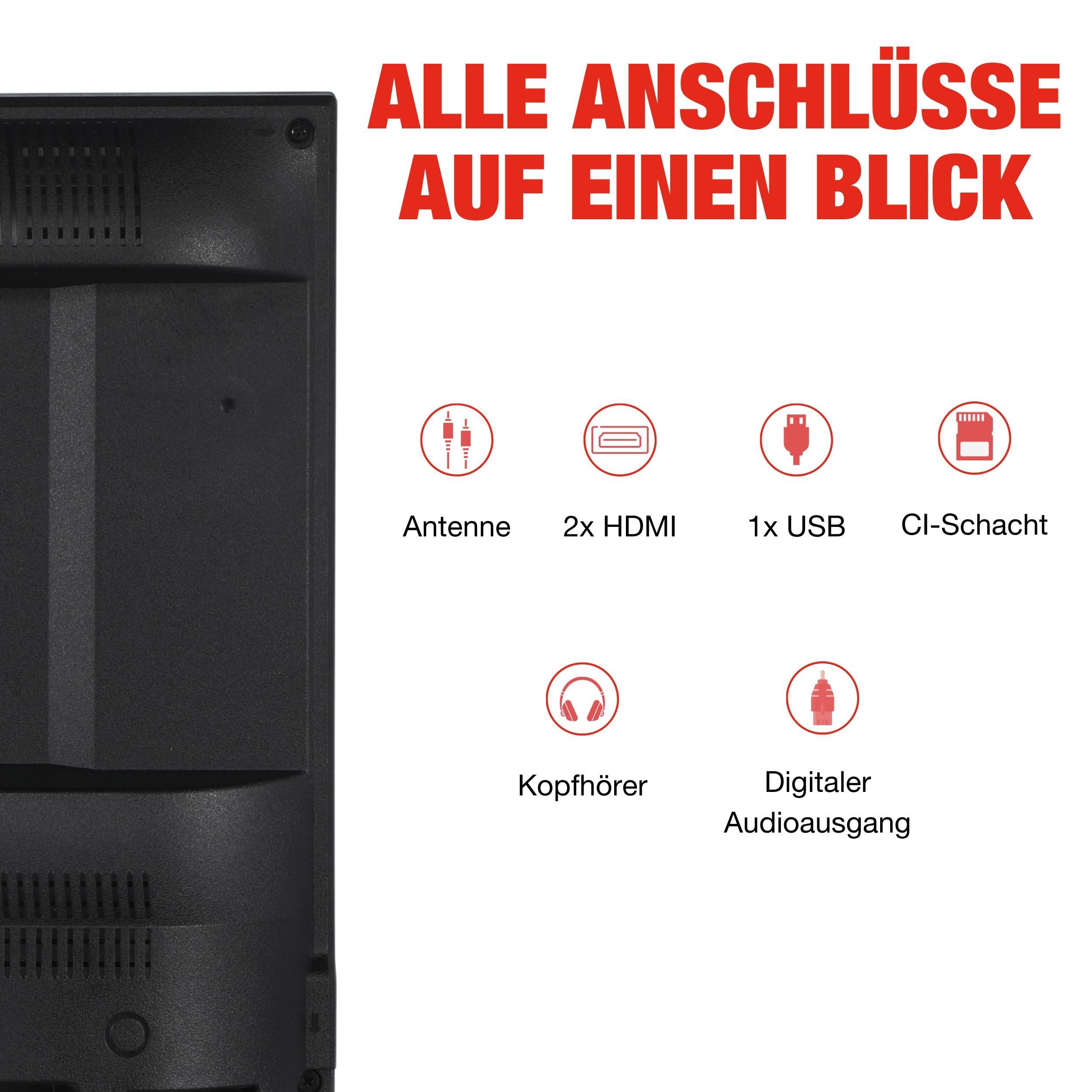 Telefunken XH32P900S LCD-LED Fernseher (80 cm/32 Zoll, HD-ready, Triple-Tuner, USB-Mediaplayer)