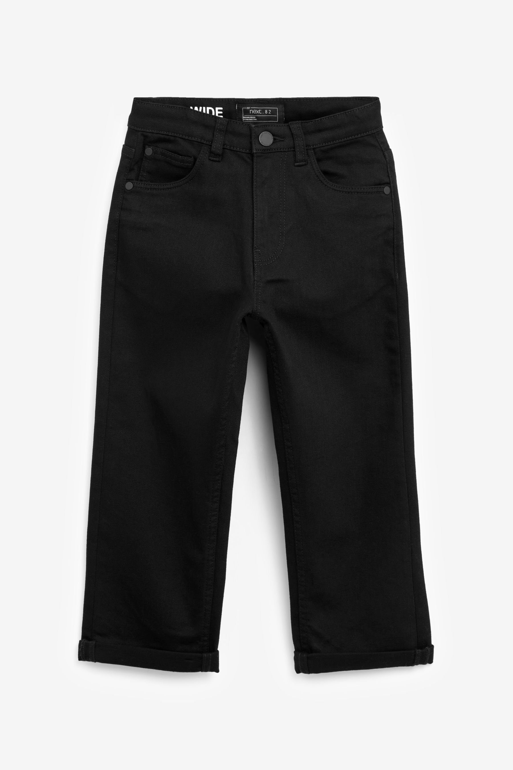 Next Weite Jeans Five-Pocket-Jeans (1-tlg) Black Denim