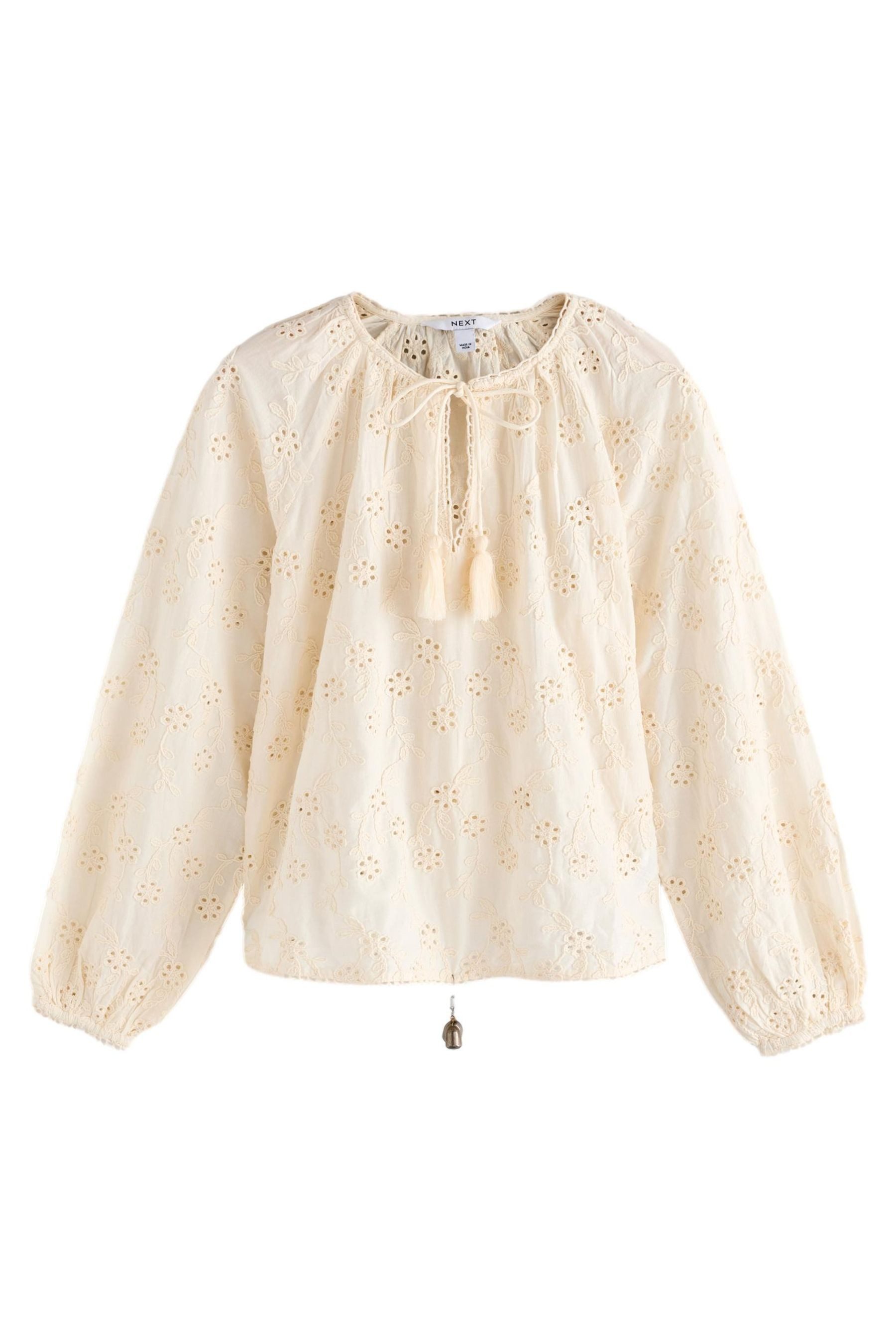 Next Langarmbluse Bluse mit langen Ärmeln aus 100 % Baumwolle (1-tlg) günstig online kaufen