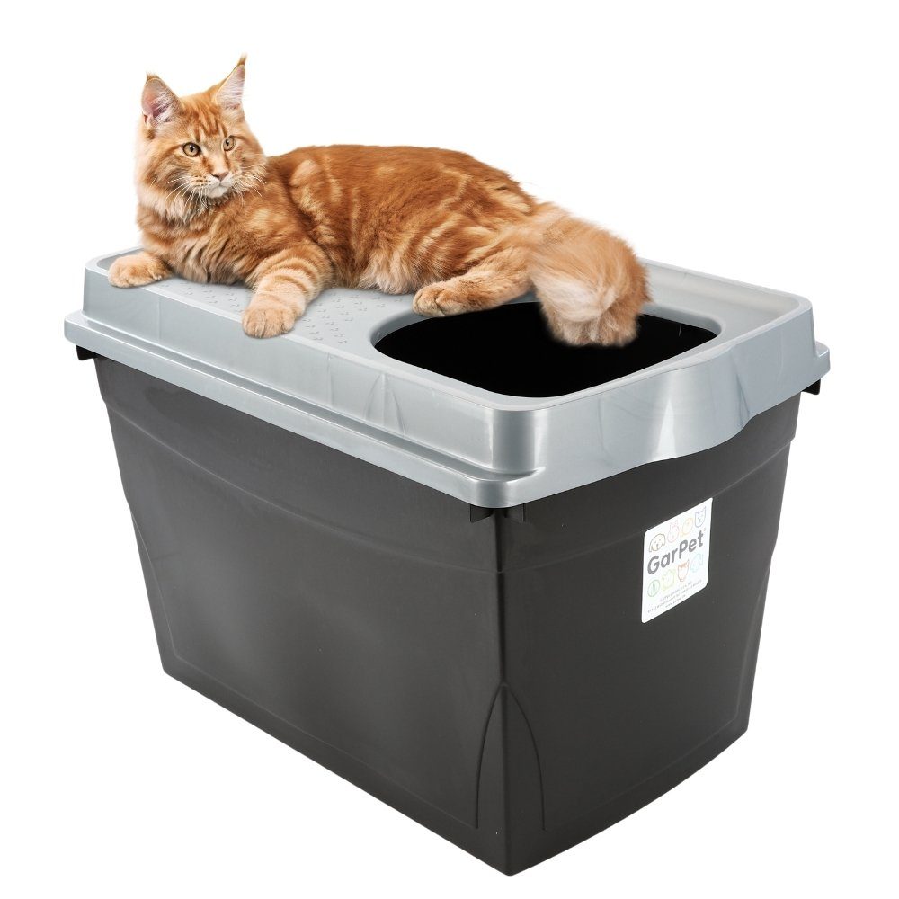 GarPet Katzentoilette Hop In Katzenklo Katzentoilette Geschlossen Top Entry oben einstieg