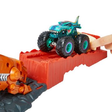 Hot Wheels Spielzeug-Monstertruck Monster Trucks Säbelzahntiger Angriff Hot Wheels Spielset Mattel