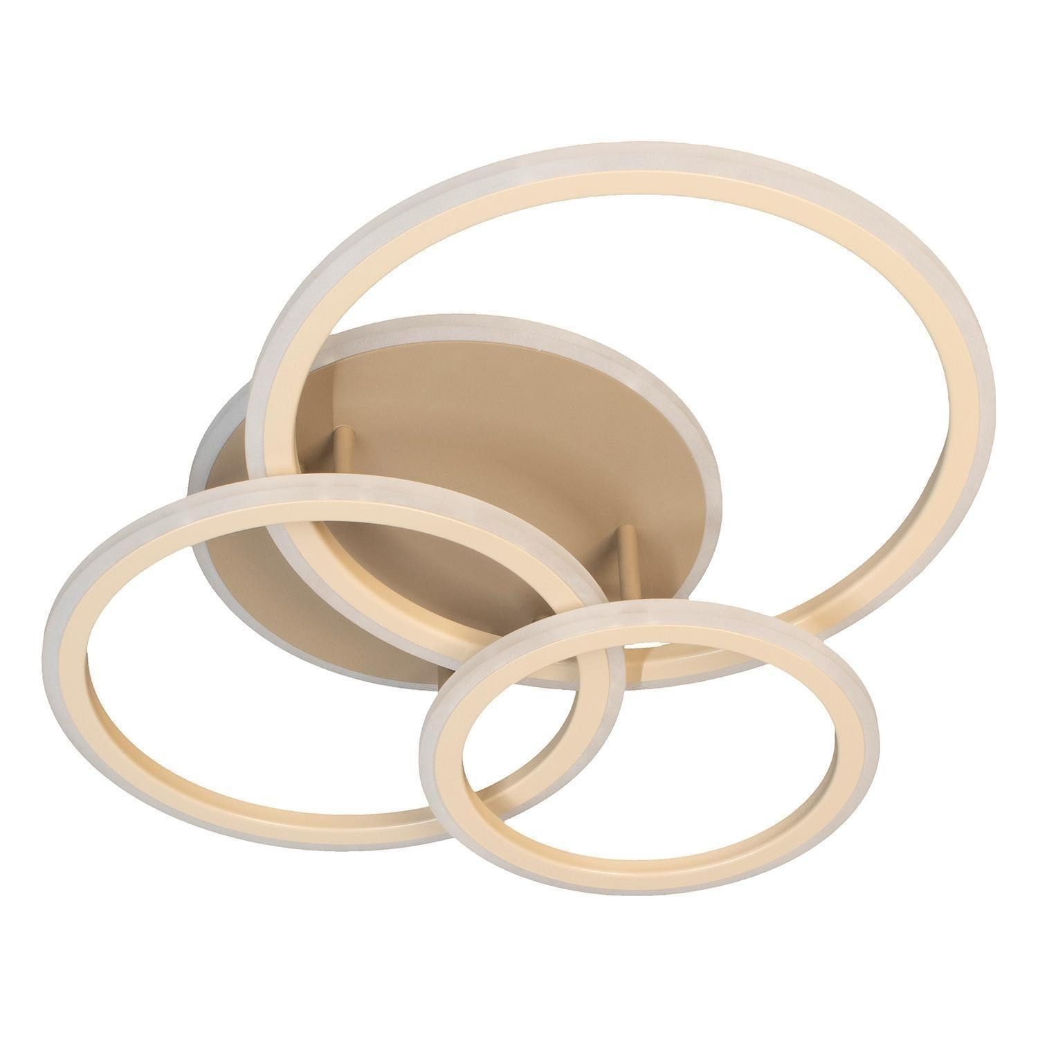 FISCHER & HONSEL LED Deckenleuchte GELDER, Greige, Sandbraun, Acryl, Metall günstig online kaufen