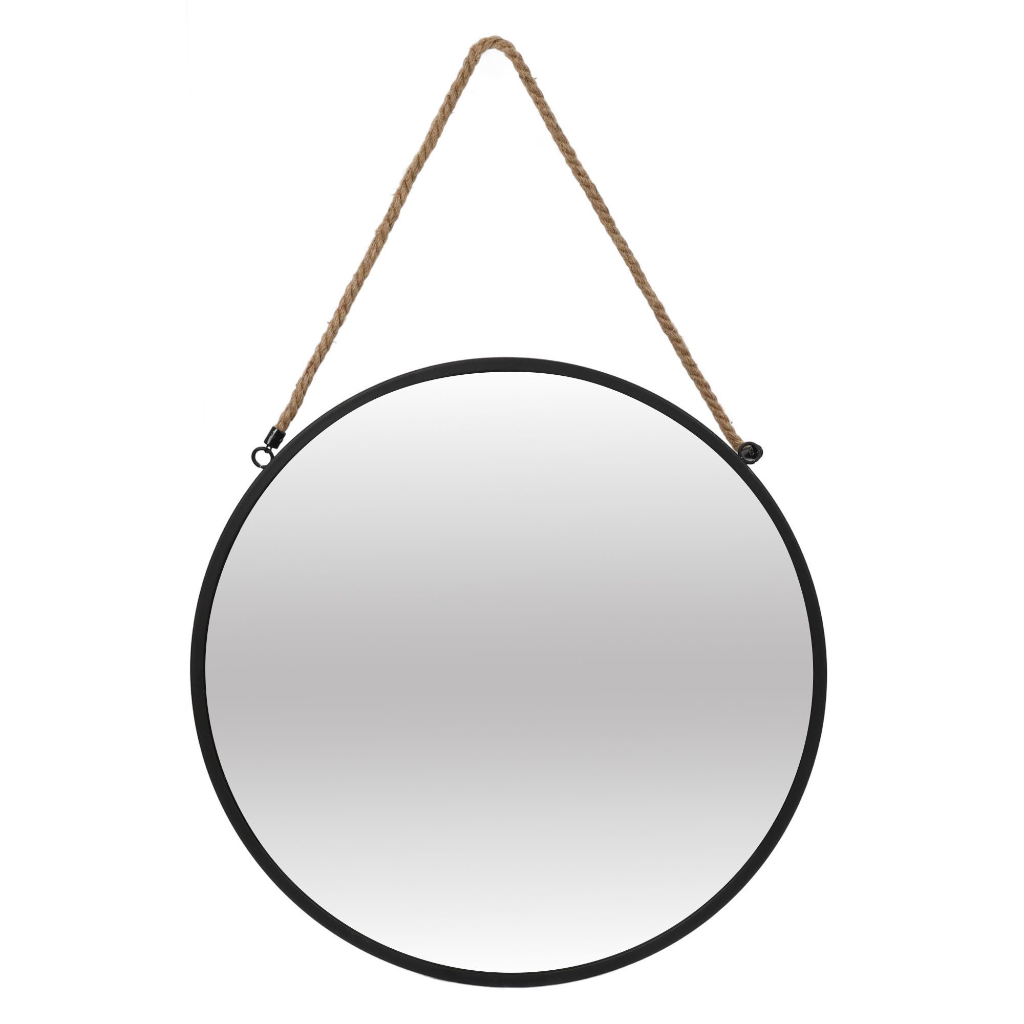 EDAXO Wandspiegel, Rundes Spiegel mit Juteseil-Aufhängung günstig online kaufen