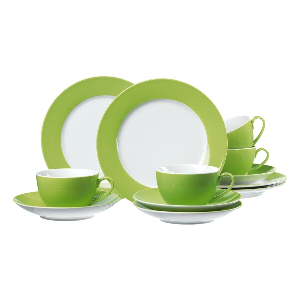 Ritzenhoff & Breker Speiseteller Doppio, (4 St), Ø 27 cm, spülmaschinen-/ mikrowellengeeignet