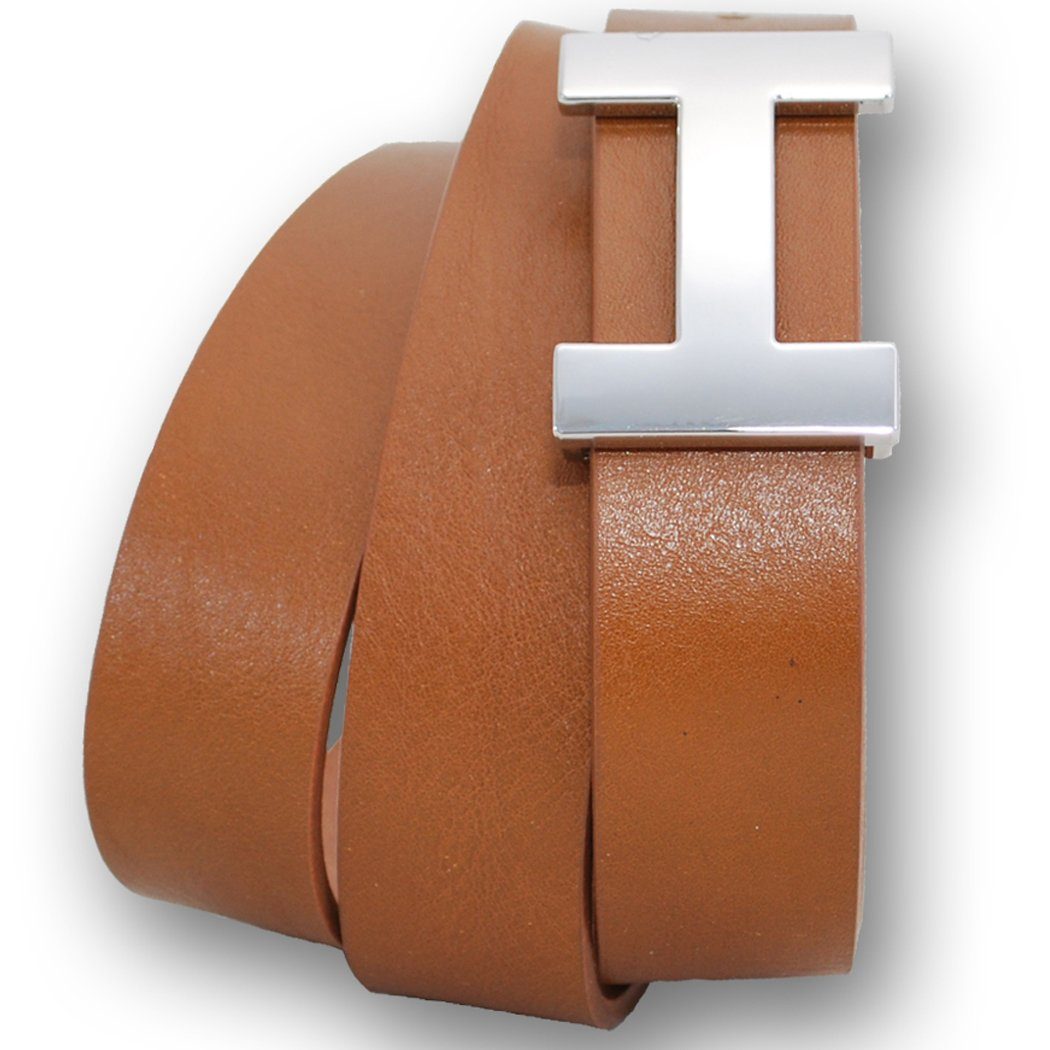 VITTOZZI Ledergürtel Gürtel, Buffalo 3cm, silber günstig online kaufen